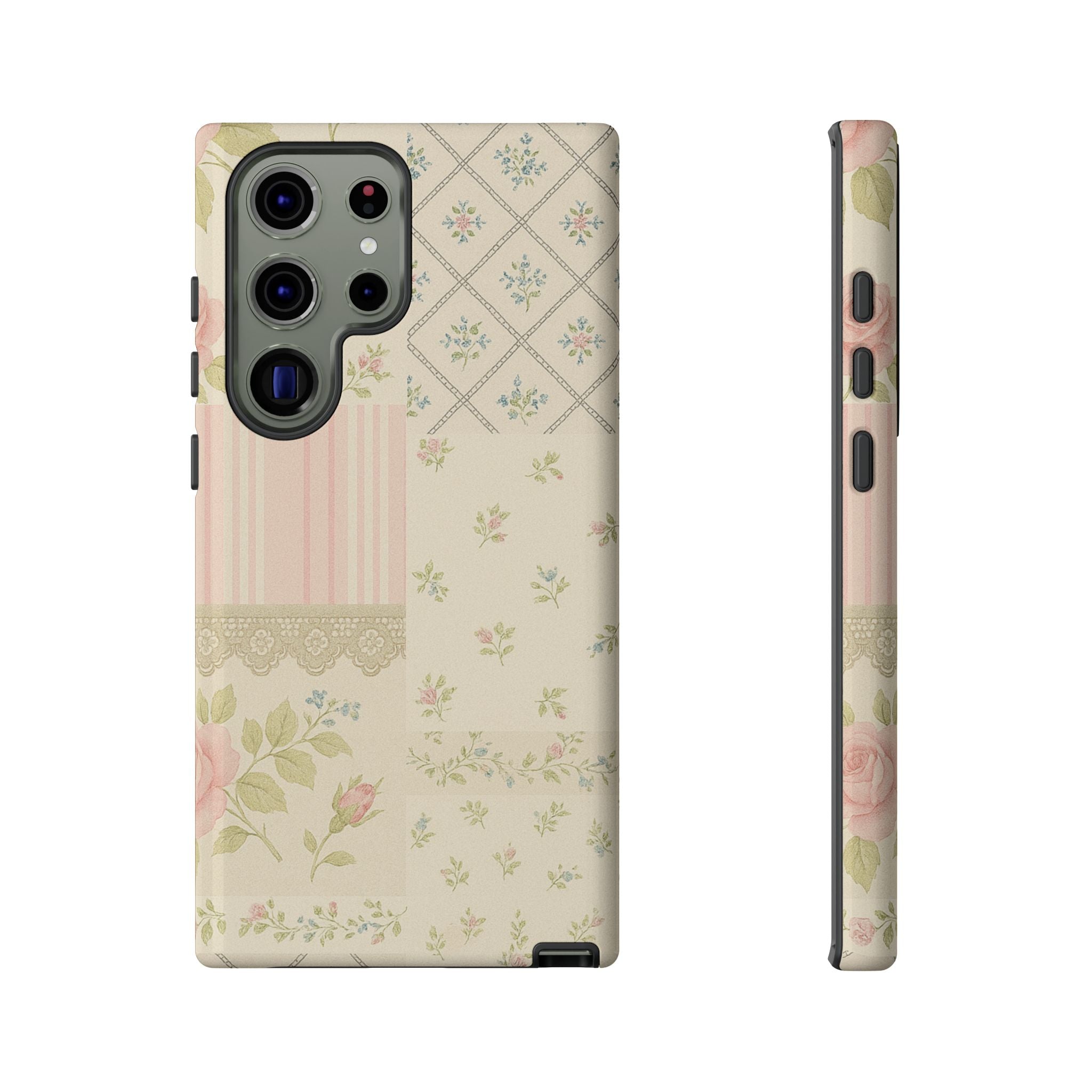 Floral Phone Case, Floral Tough Case, Protective Phone Case, Flower Case, Tough Phone Cover, Floral Tech Accessory Samsung Galaxy S23 Ultra Glossy