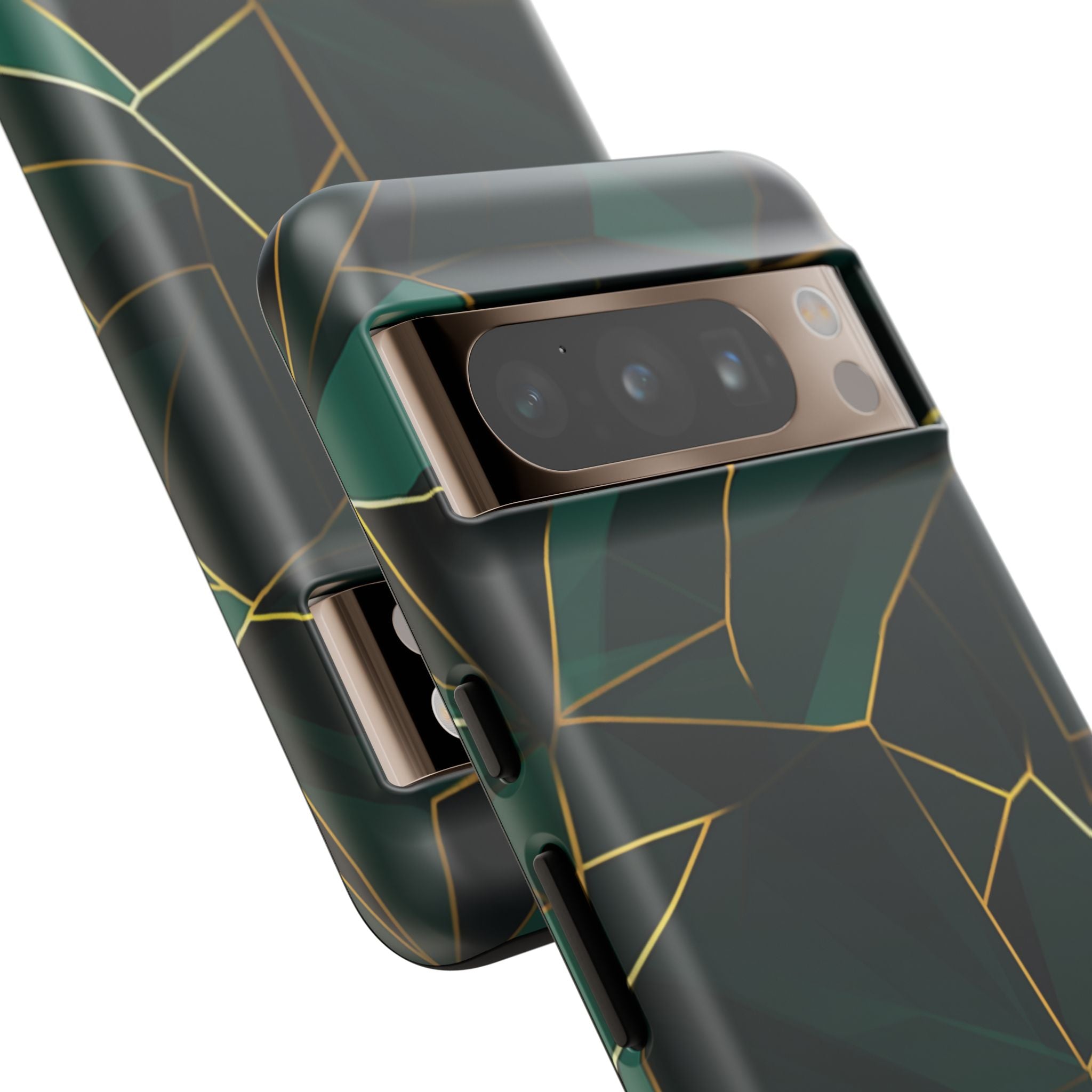 Emerald Veil - Geometric Luxe Phone Case