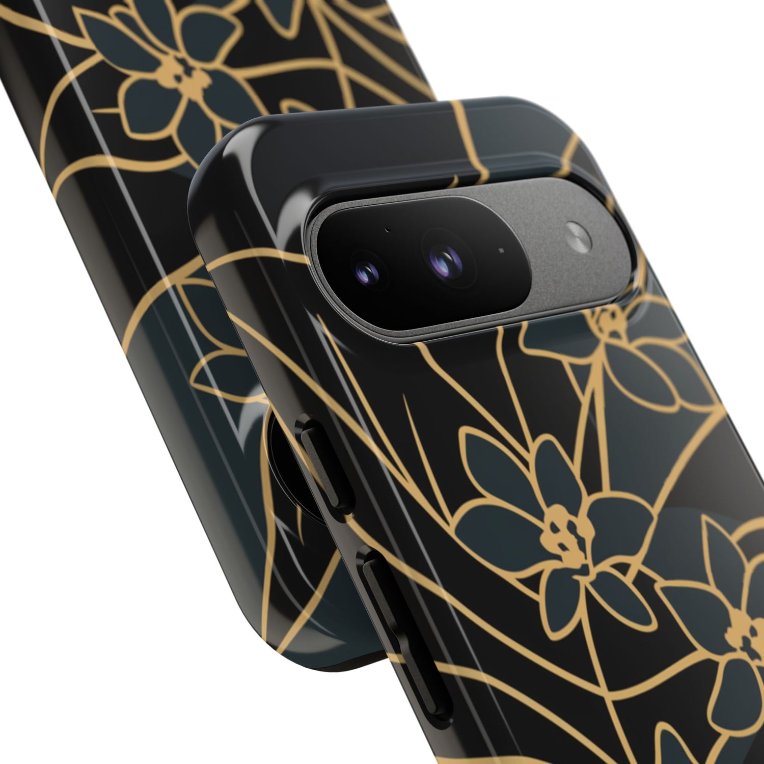Golden Bloom - Elegant Floral Line Art Phone Case
