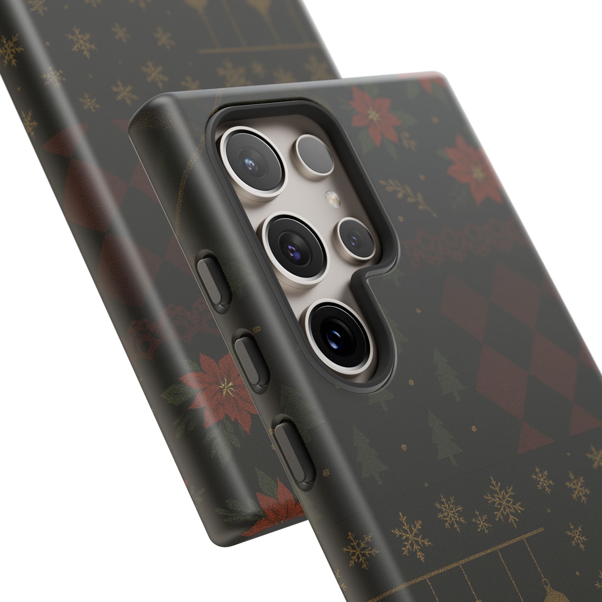 Black Luxury Phone Case for Christmas Festive Season - Tough design