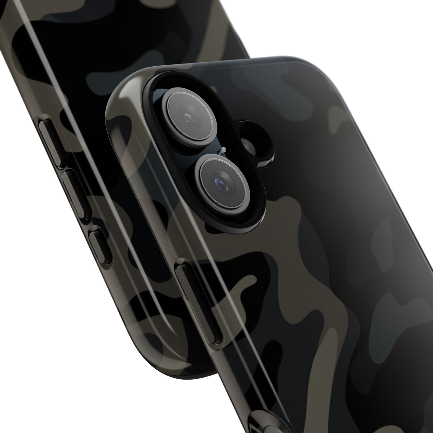 Black Camouflage Phone Case for iPhone, Samsung and Google Pixel