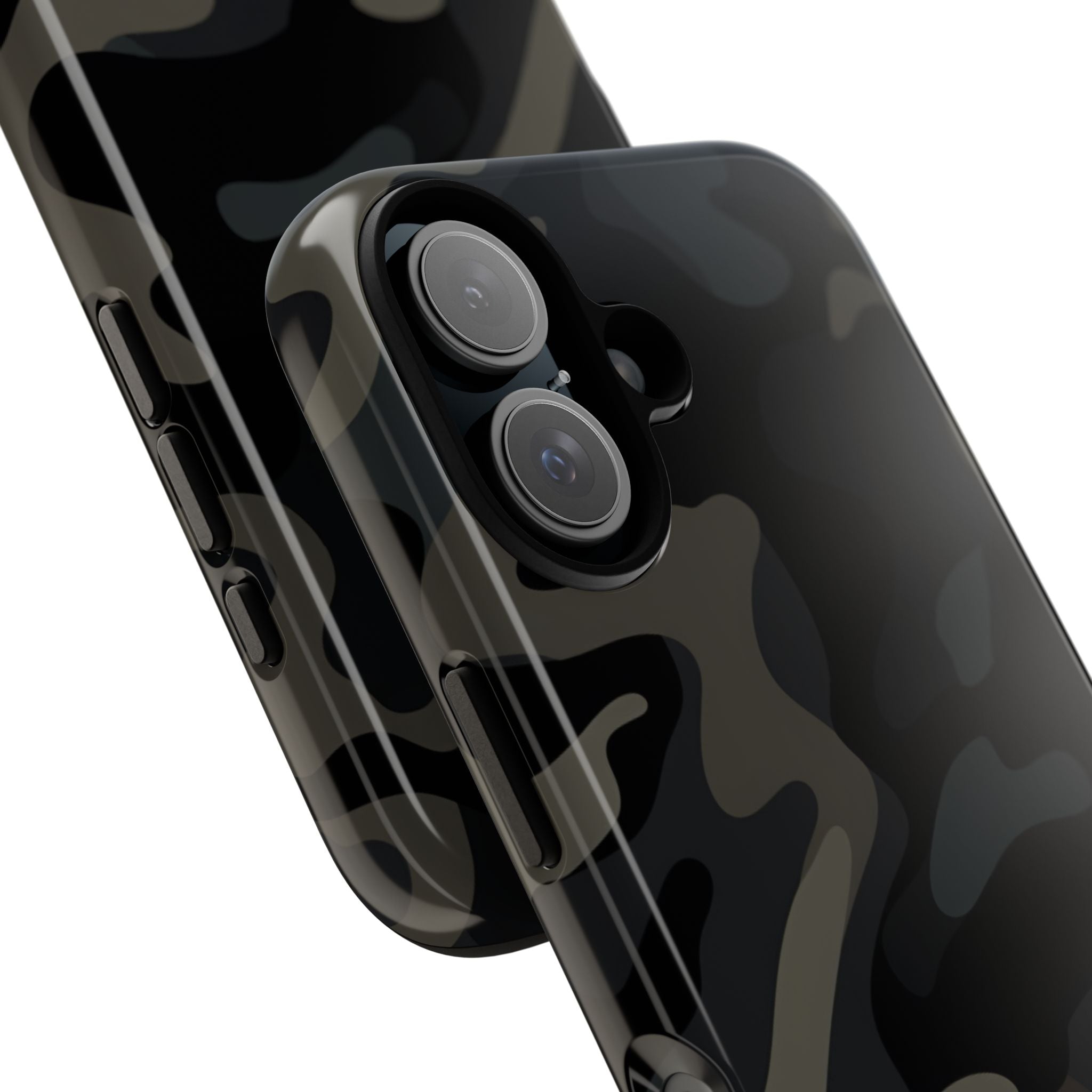 Black Camouflage Phone Case for iPhone, Samsung and Google Pixel