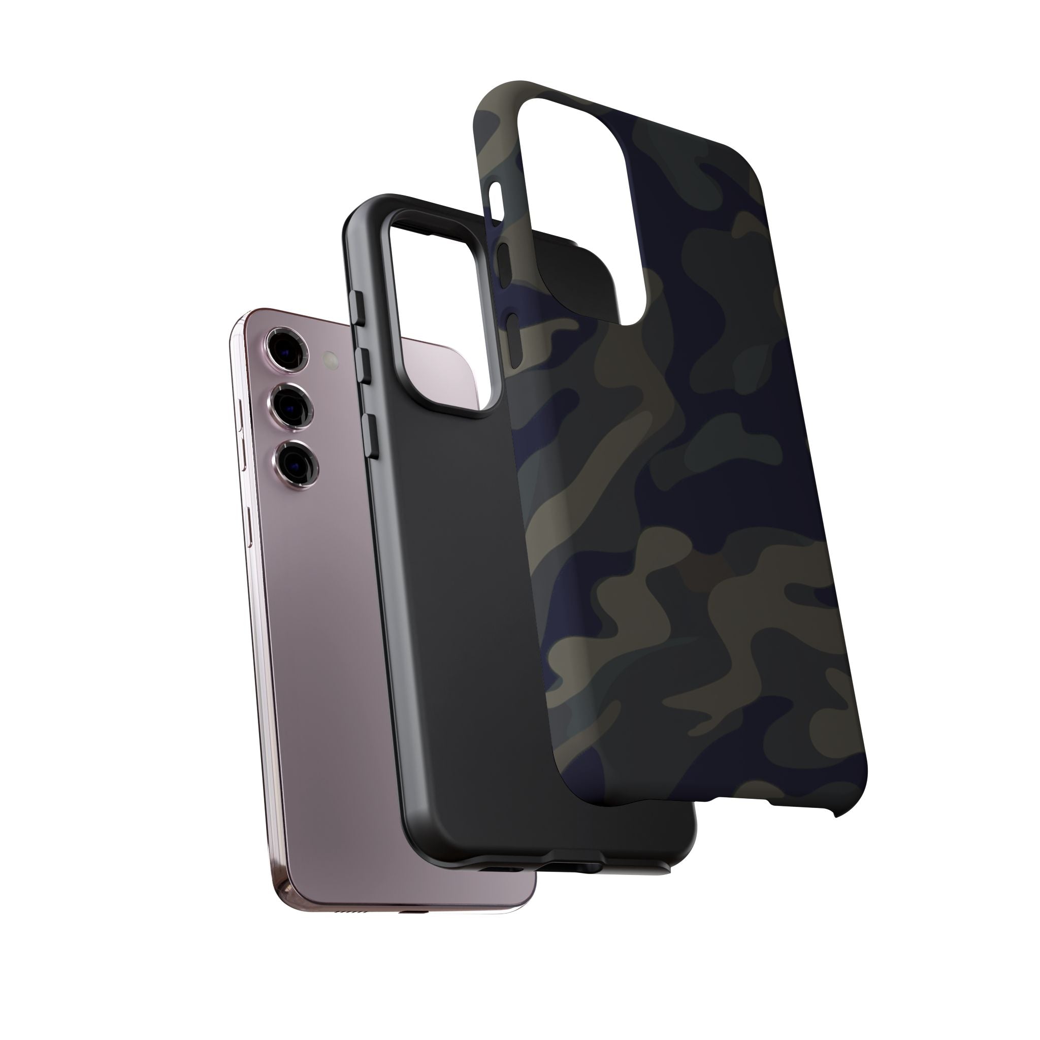 Black Camouflage Phone Case for iPhone, Samsung and Google Pixel