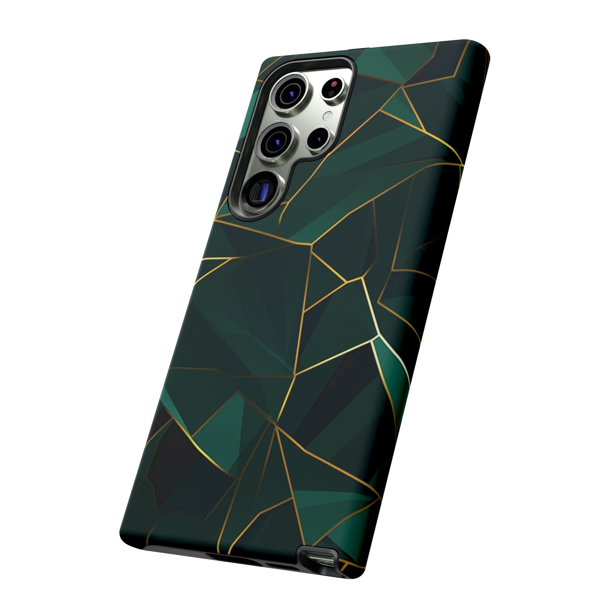 Emerald Veil - Geometric Luxe Phone Case