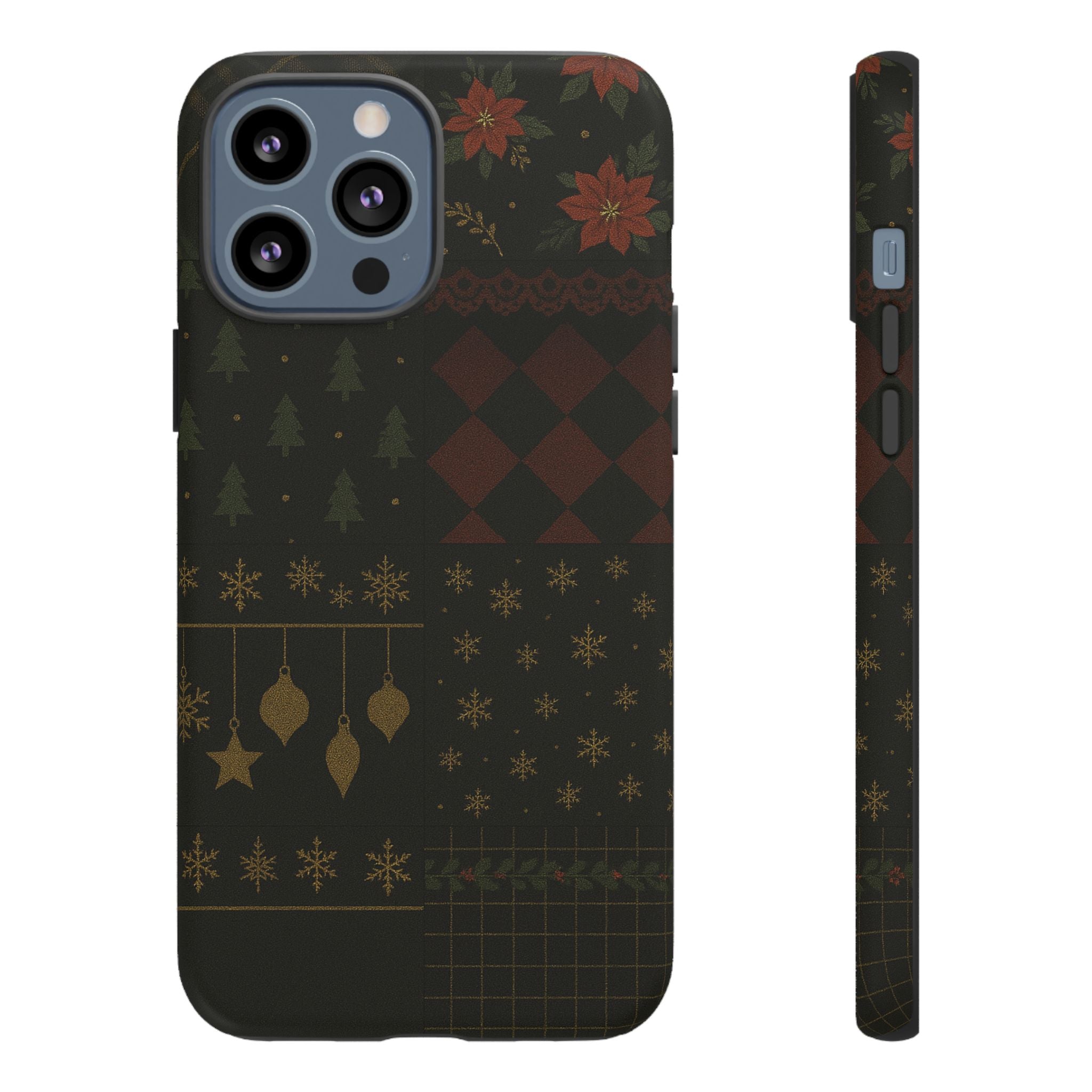 Black Luxury Phone Case for Christmas Festive Season - Tough design iPhone 13 Pro Max Matte