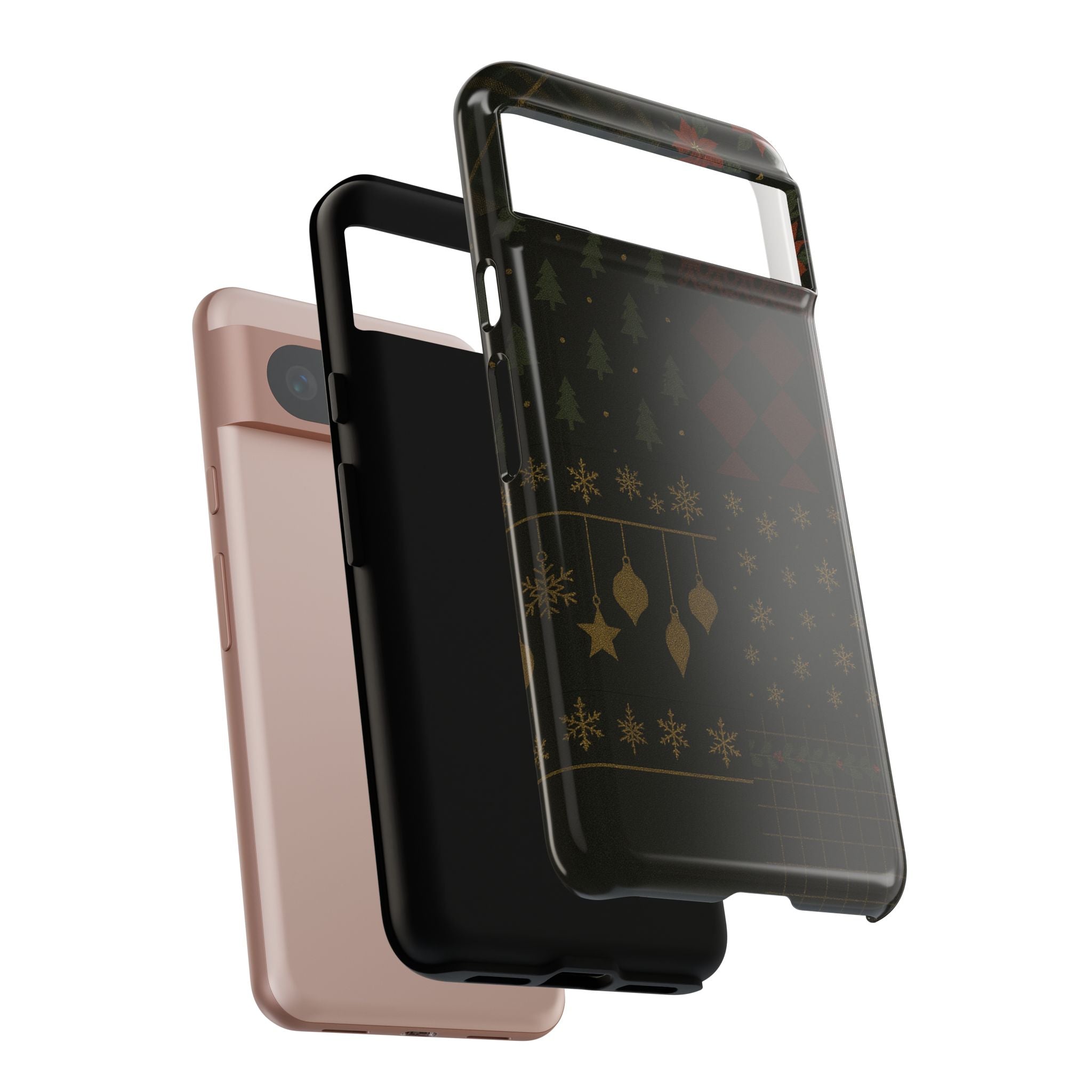 Black Luxury Phone Case for Christmas Festive Season - Tough design