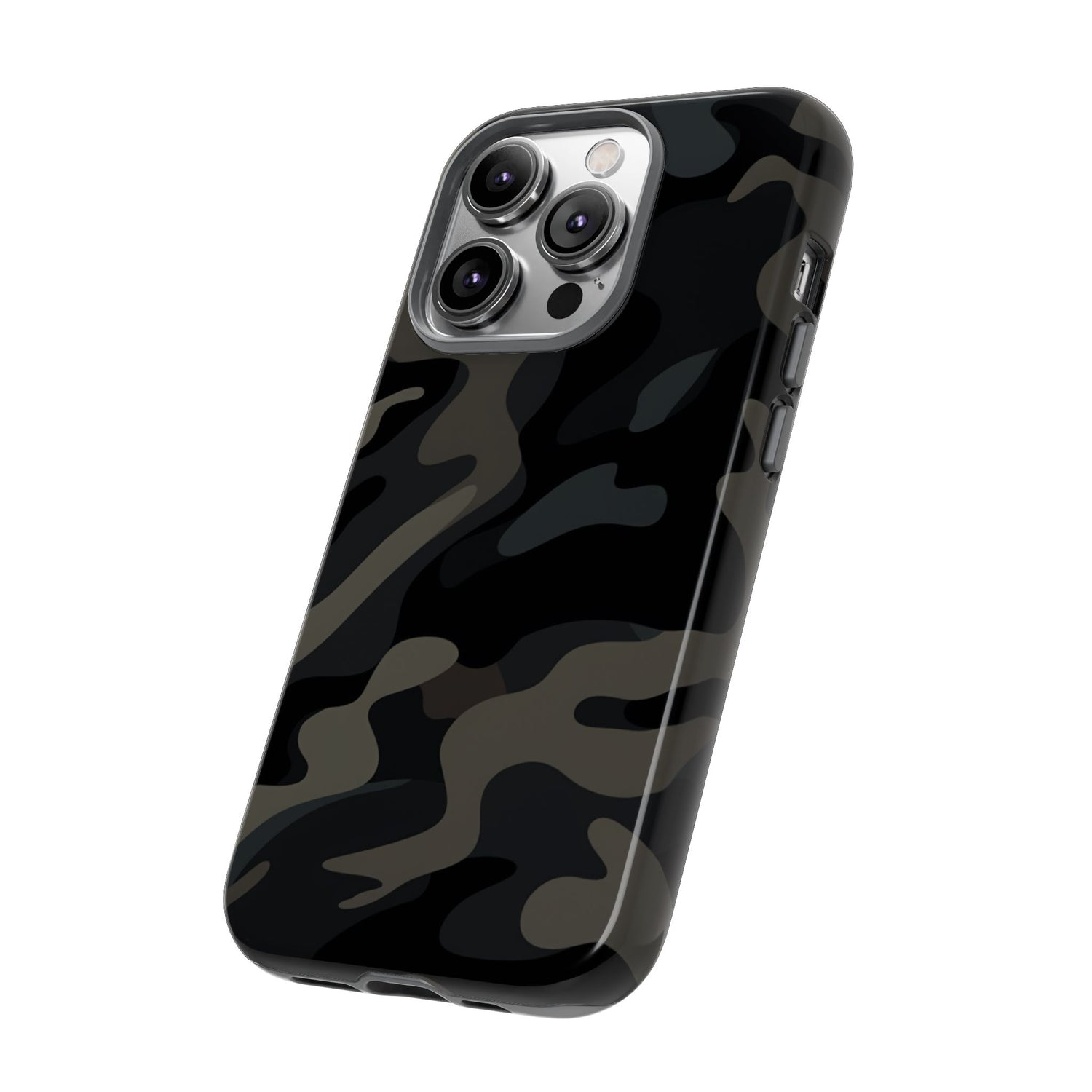 Black Camouflage Phone Case for iPhone, Samsung and Google Pixel