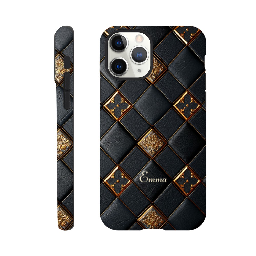 Personalized iPhone 16 and 15 Pro Max Cover,Luxury Checkers Pattern Tough Case,Custom Design,iPhone 16,15,14,13,12,11 iPhone 11 Pro