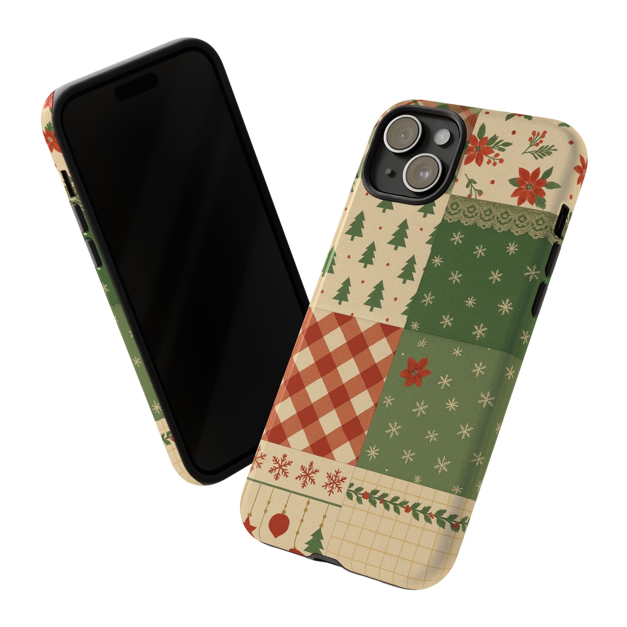 Festive Phone Cases, Luxury Black and Gold Design for Christmas Gift, Holiday Decor, Tough Case, Winter Celebration, Elegant iPhone Cover
