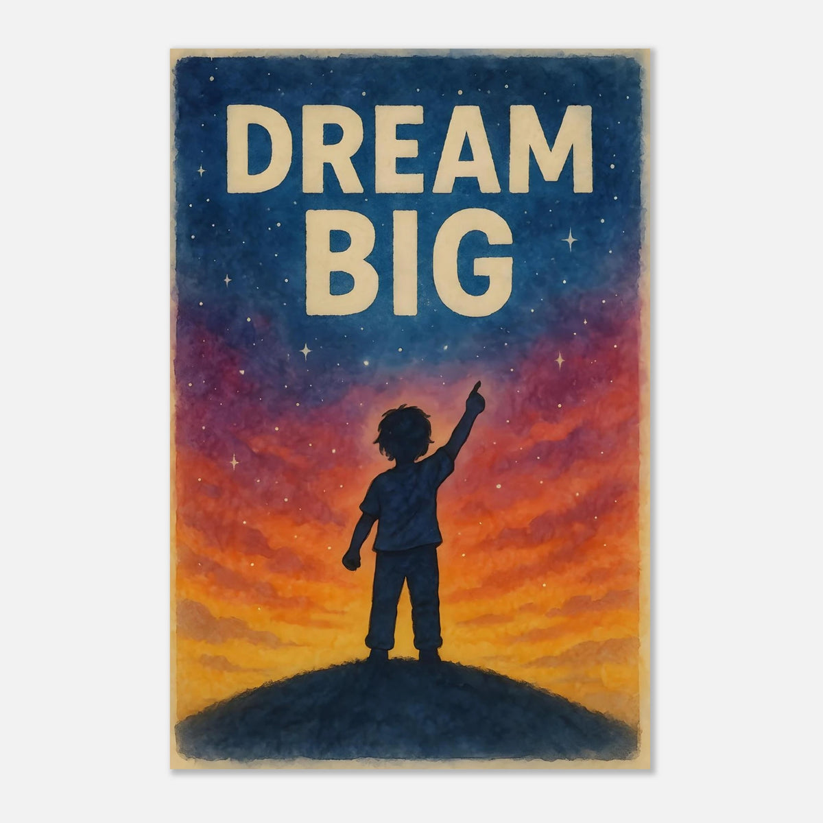 Dream Big Poster - Motivational Art - Kids Room Wall Art - Growth Mindset Art | Wall Art | Printable Poster | Home Decor | Minimalist Print 40x60 cm 16x24″