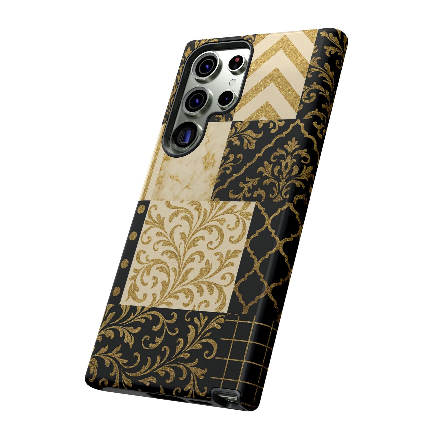 Phone Case, Luxury Black and Gold Festive Design for Christmas Gift, Holiday Decor, Tough Cases, Winter Celebration, Elegant iPhone Cover