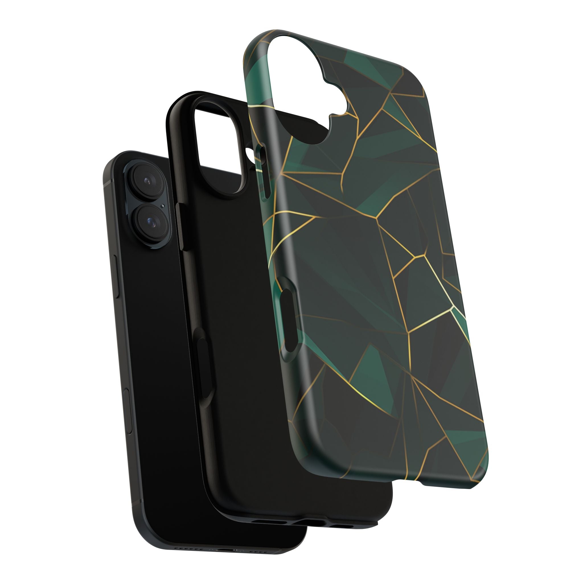 Emerald Veil - Geometric Luxe Phone Case