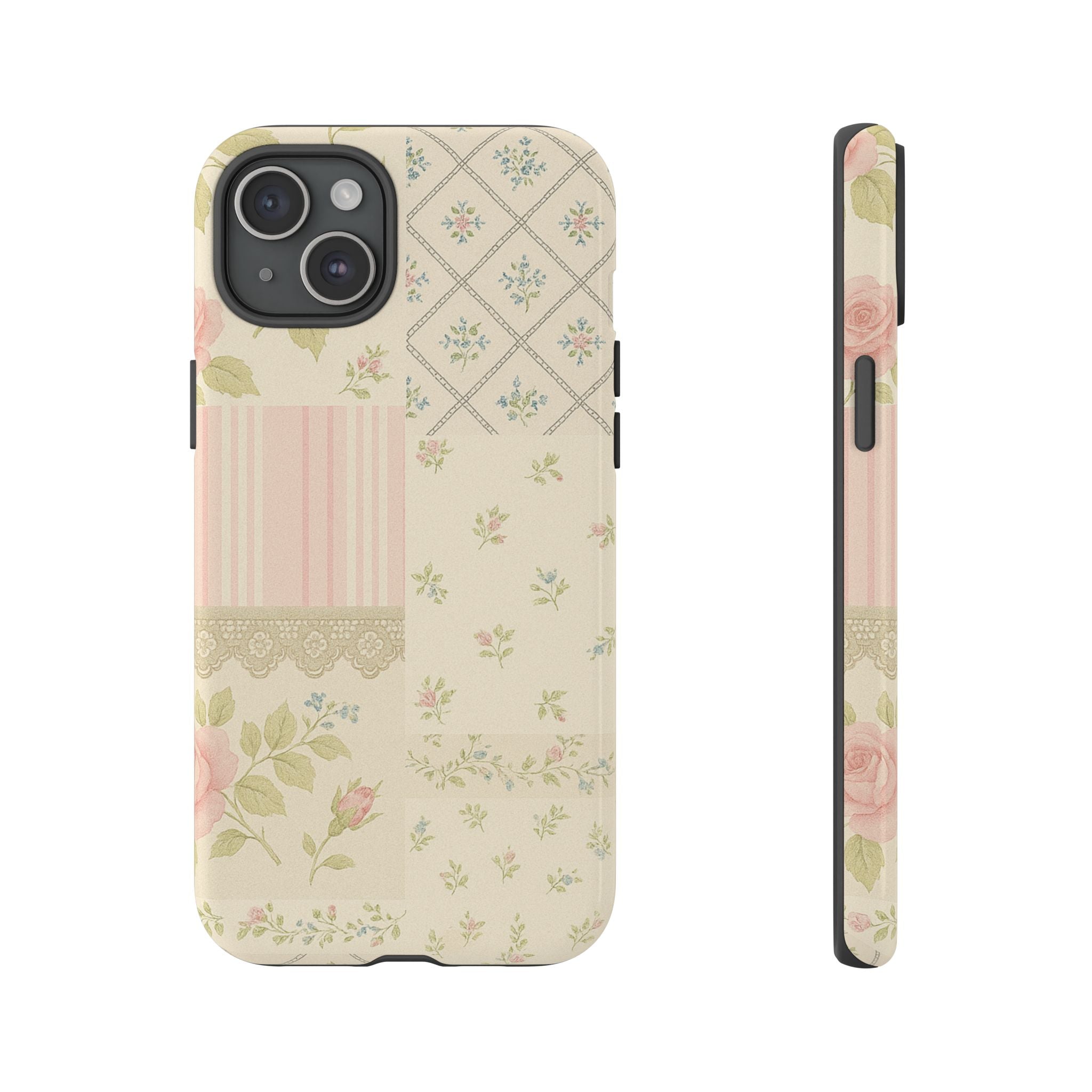 Floral Phone Case, Floral Tough Case, Protective Phone Case, Flower Case, Tough Phone Cover, Floral Tech Accessory iPhone 15 Plus Glossy