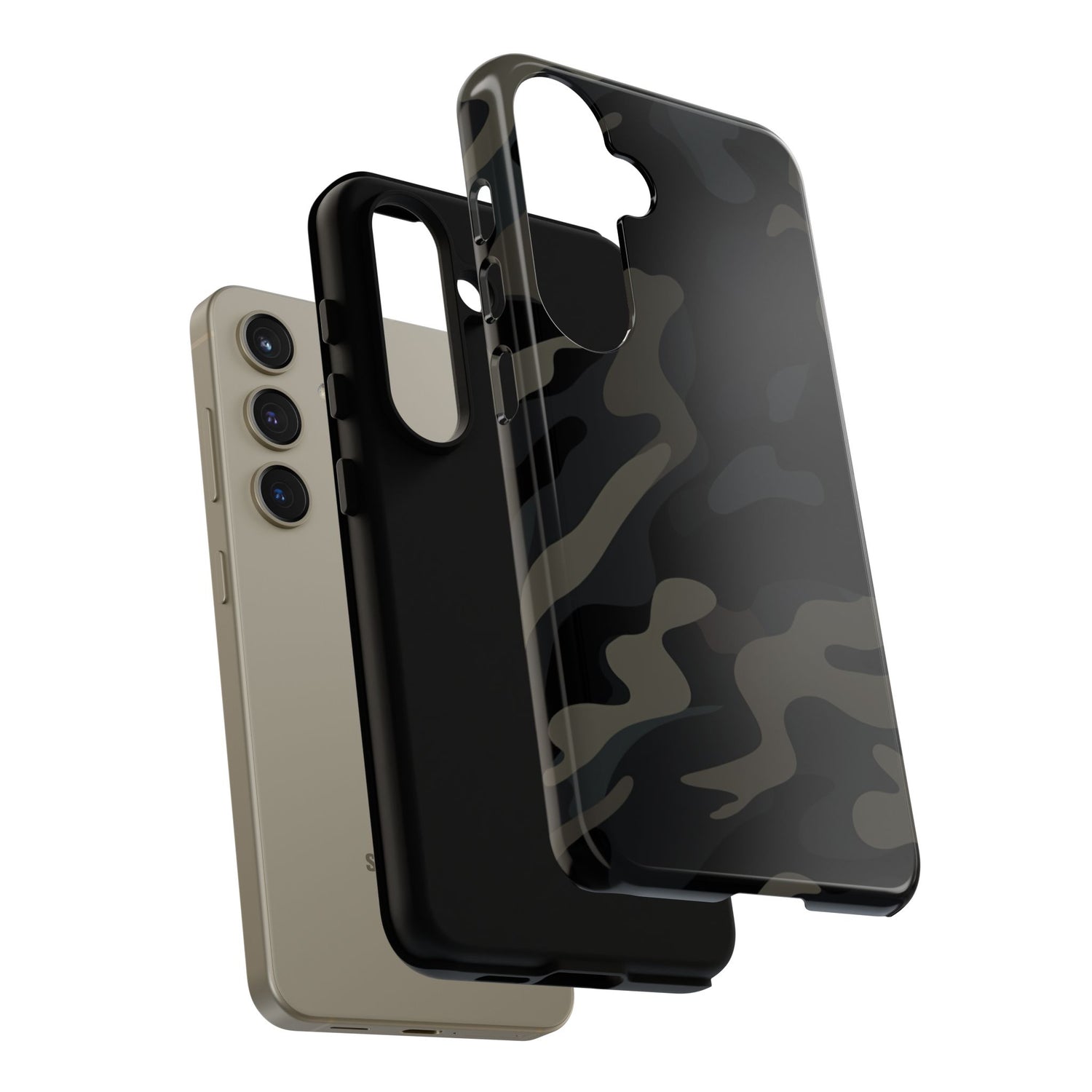 Black Camouflage Phone Case for iPhone, Samsung and Google Pixel
