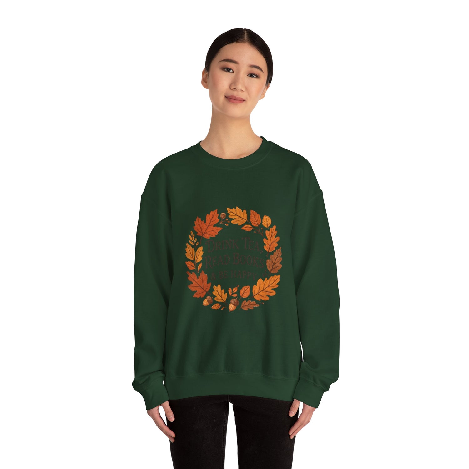 Cozy Book Lover Crewneck Sweatshirt - Fall Fashion Tea & Books Apparel | Gift for Readers