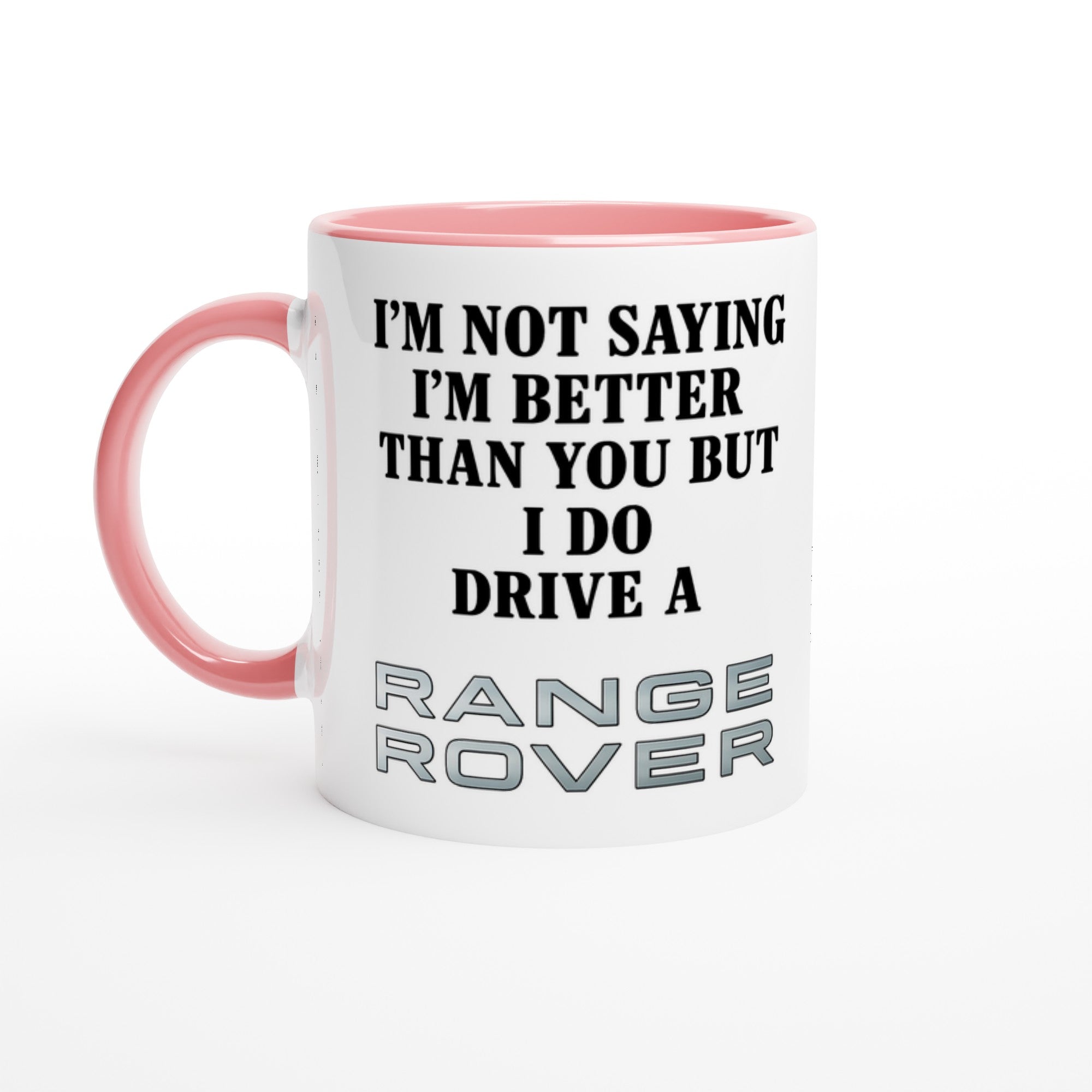 Personalized Range Rover Mug - 11oz Ceramic Coffee Lover Gift - Multiple Colors Available Ceramic Pink