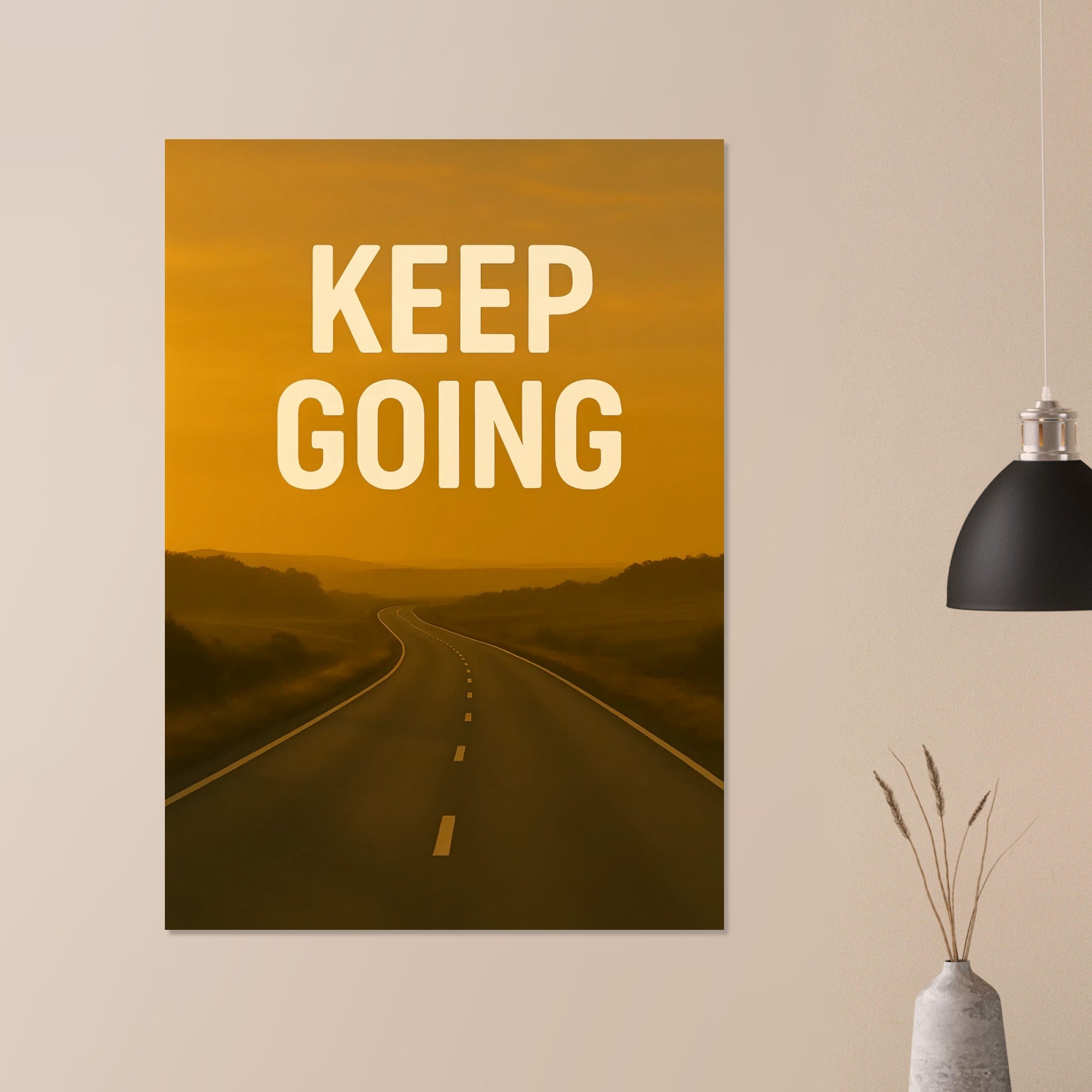 Keep Going Motivational Poster - Inspiring Wall Art - Positive Quotes Decor - Art Print A0 (84.1 x 118.9 cm)