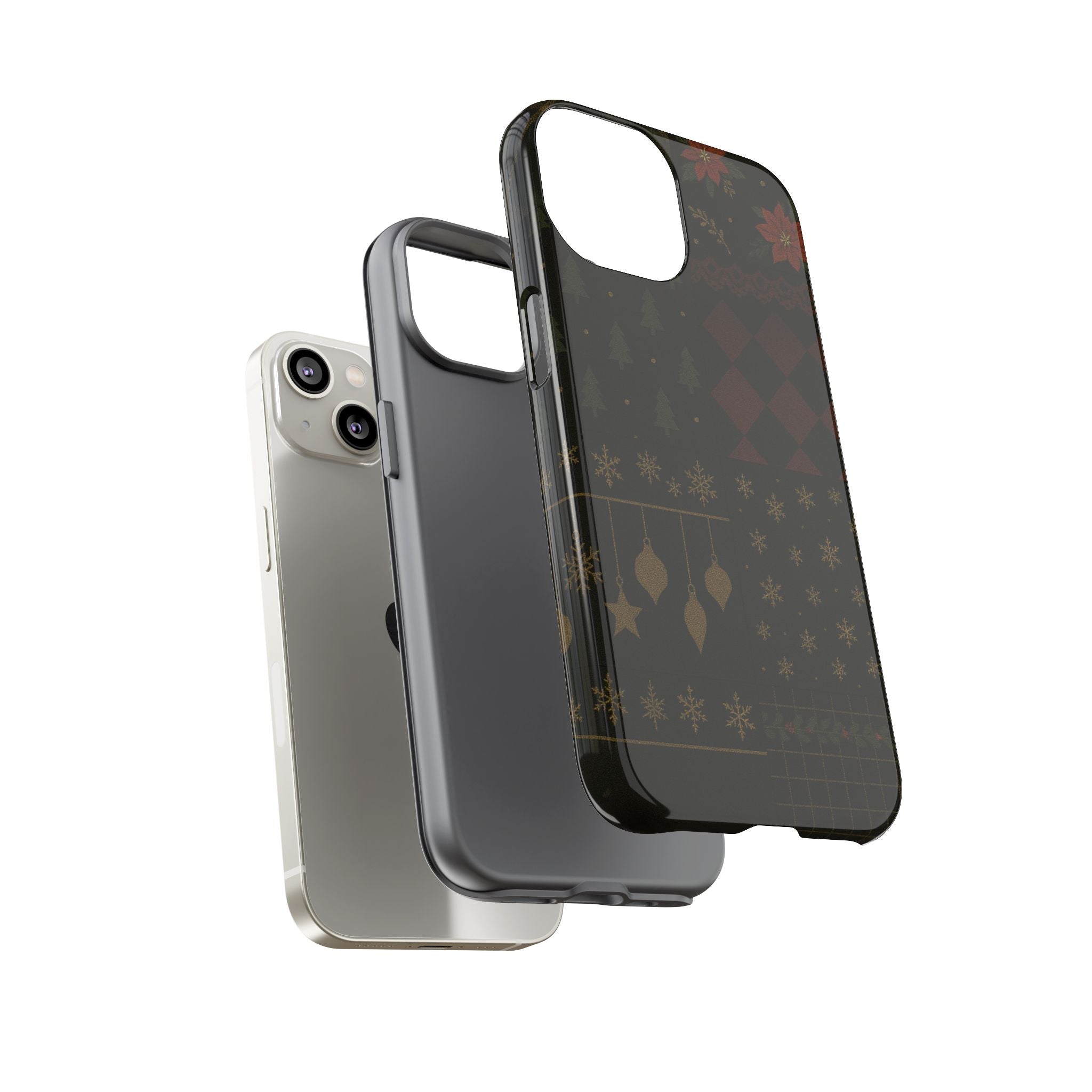 Black Luxury Phone Case for Christmas Festive Season - Tough design