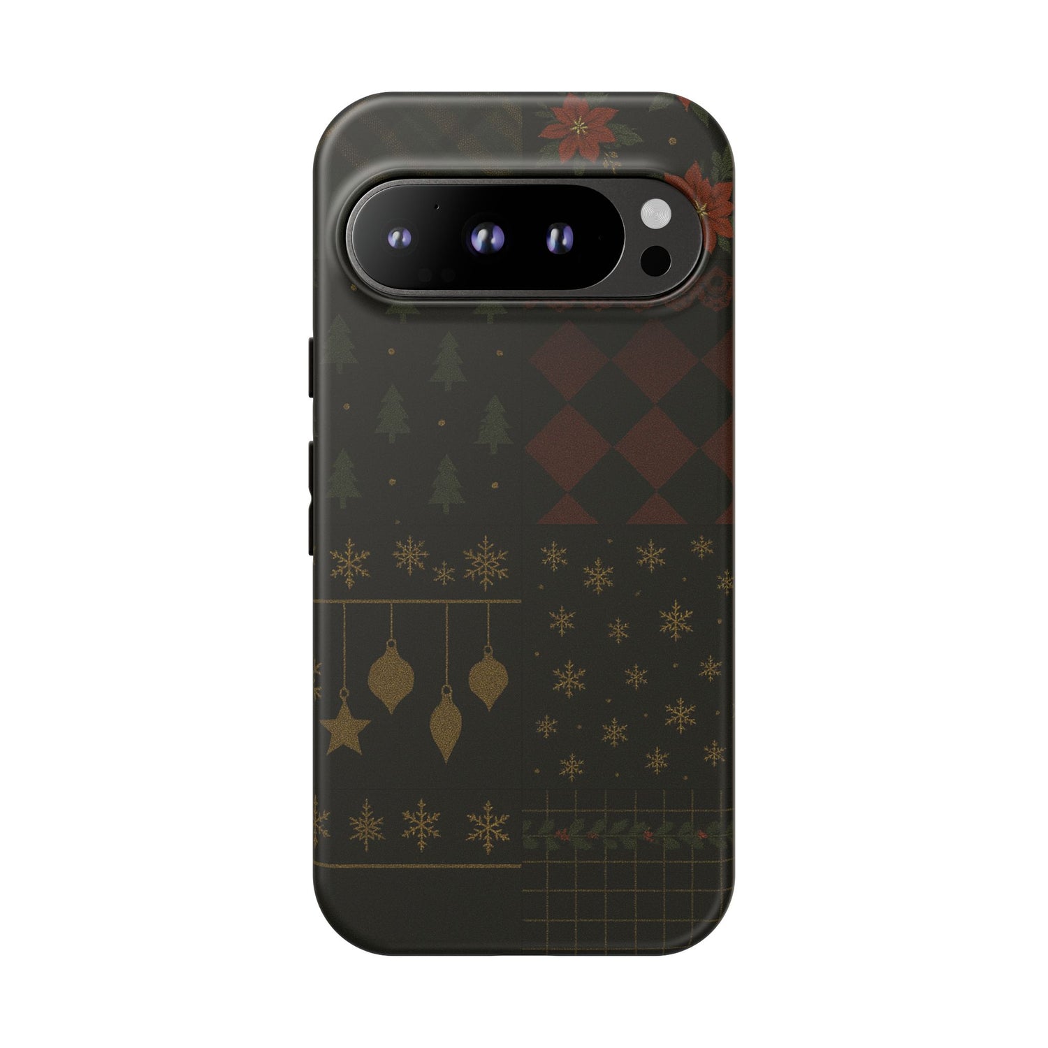 Black Luxury Phone Case for Christmas Festive Season - Tough design Google Pixel 9 Pro Matte