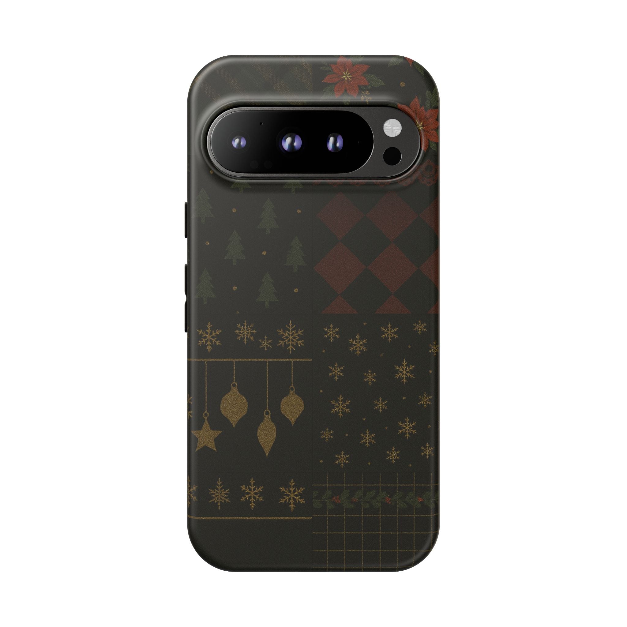 Black Luxury Phone Case for Christmas Festive Season - Tough design Google Pixel 9 Pro Matte