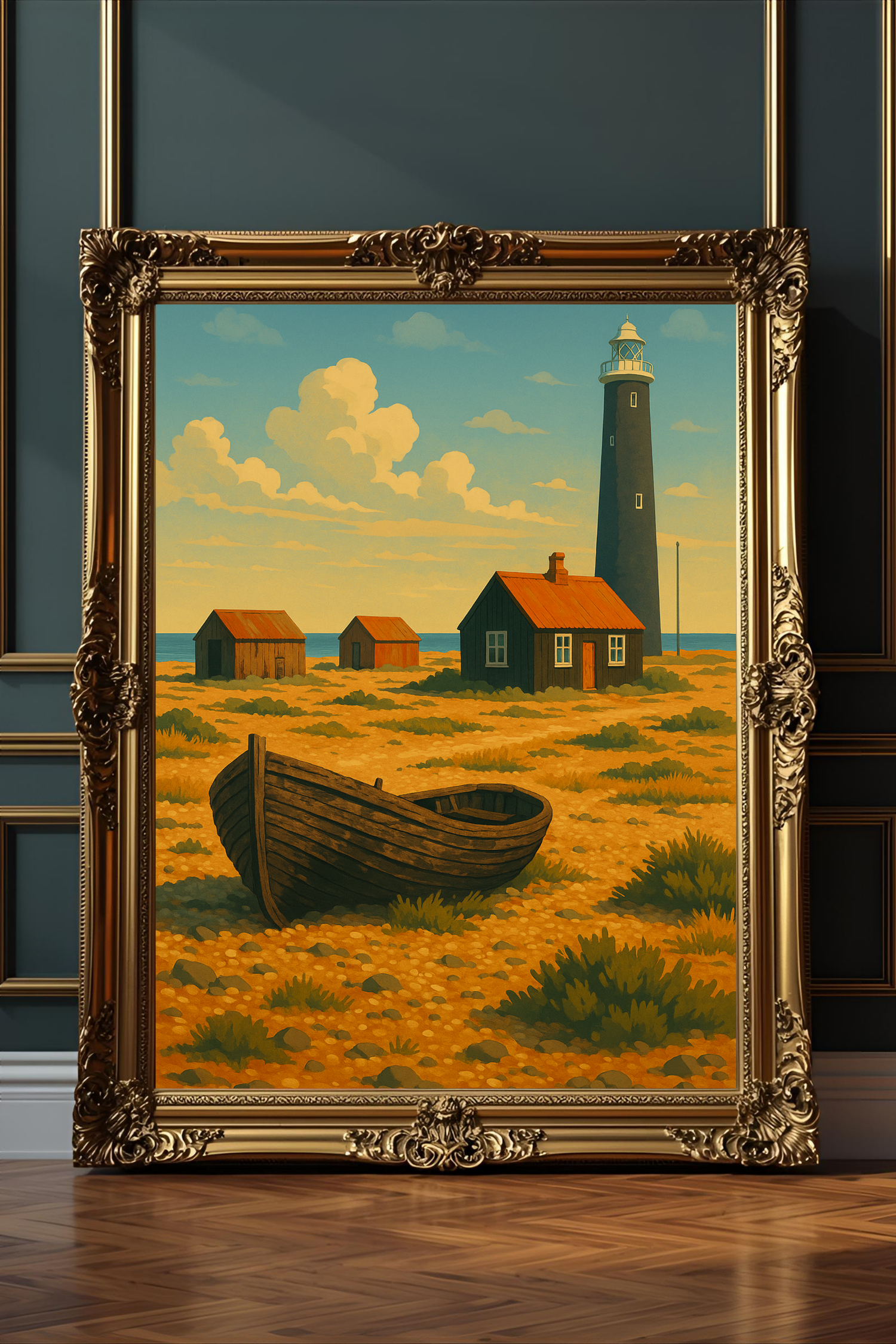 Dungeness Kent Beach Watercolor Print - Wall Art England