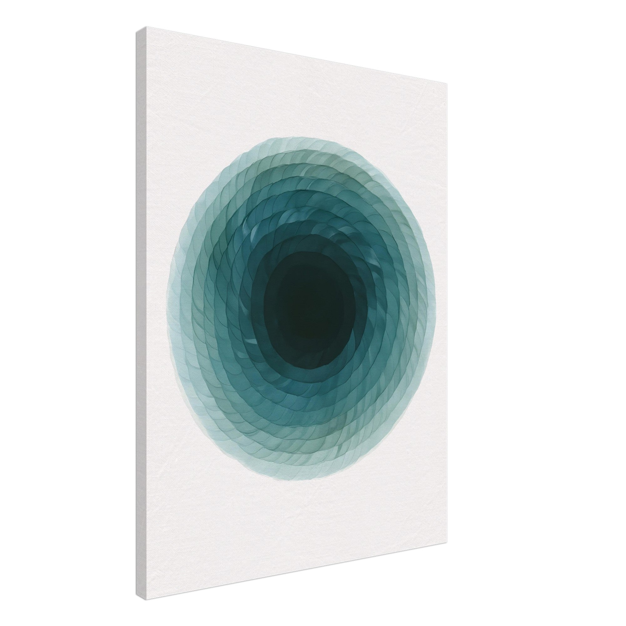Deep Tranquility Canvas – Abstract Watercolor Spiral Art Print - Slim Canvas - Wall Art 60x80 cm 24x32″
