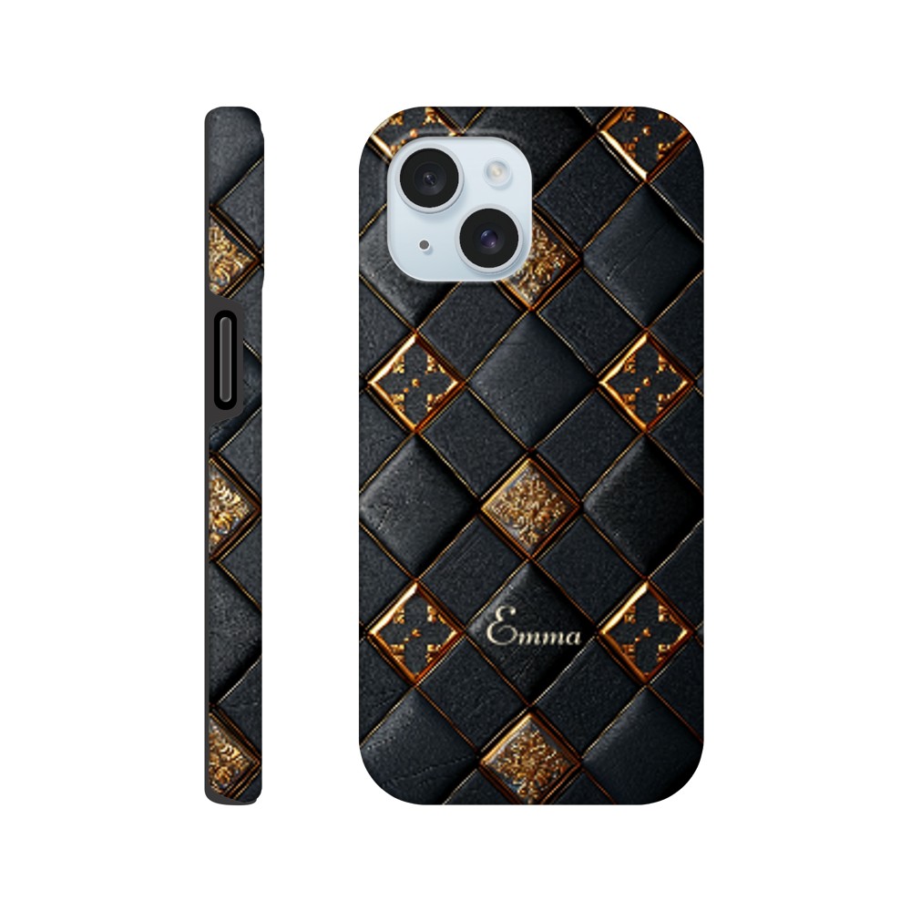 Personalized iPhone 16 and 15 Pro Max Cover,Luxury Checkers Pattern Tough Case,Custom Design,iPhone 16,15,14,13,12,11 iPhone 15