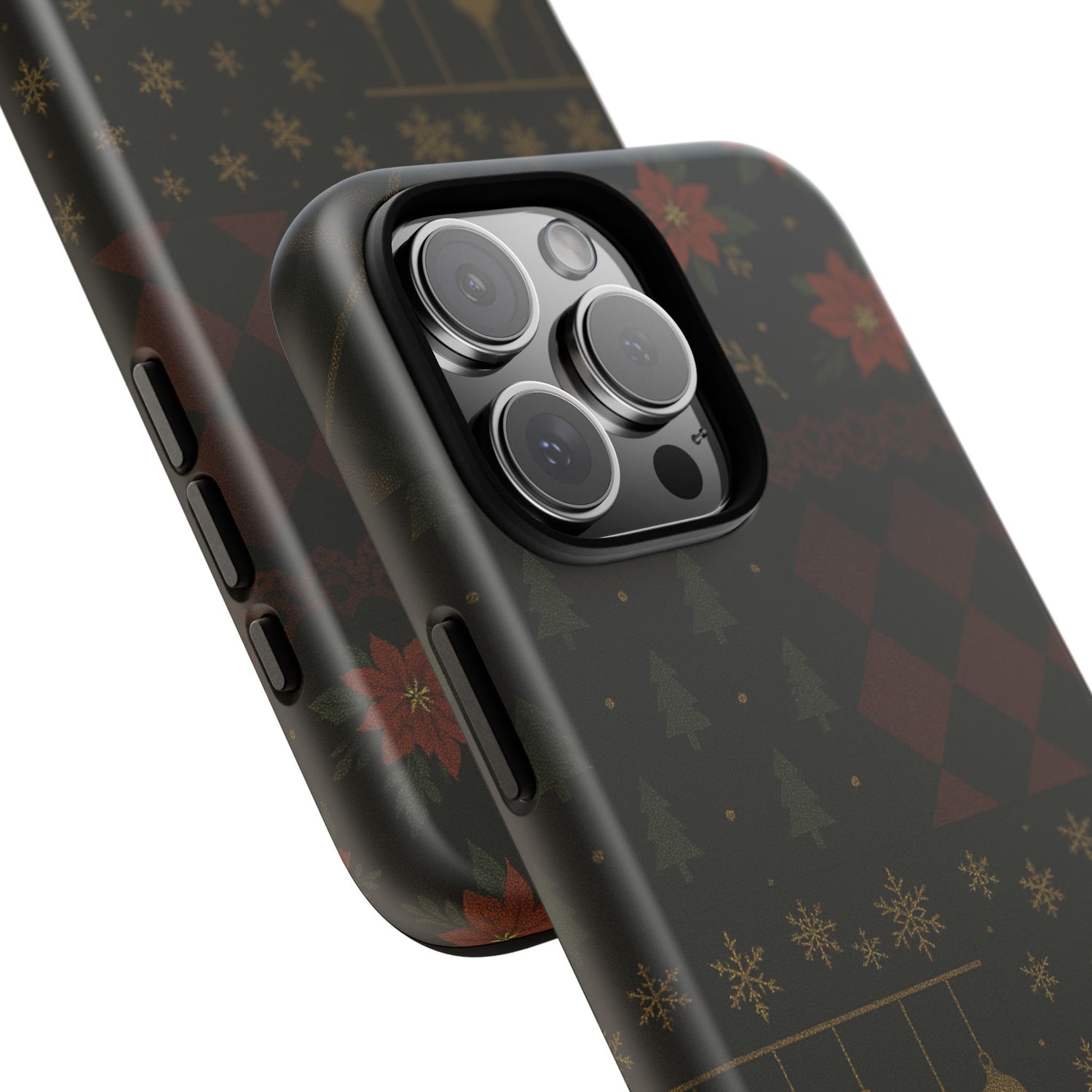 Black Luxury Phone Case for Christmas Festive Season - Tough design