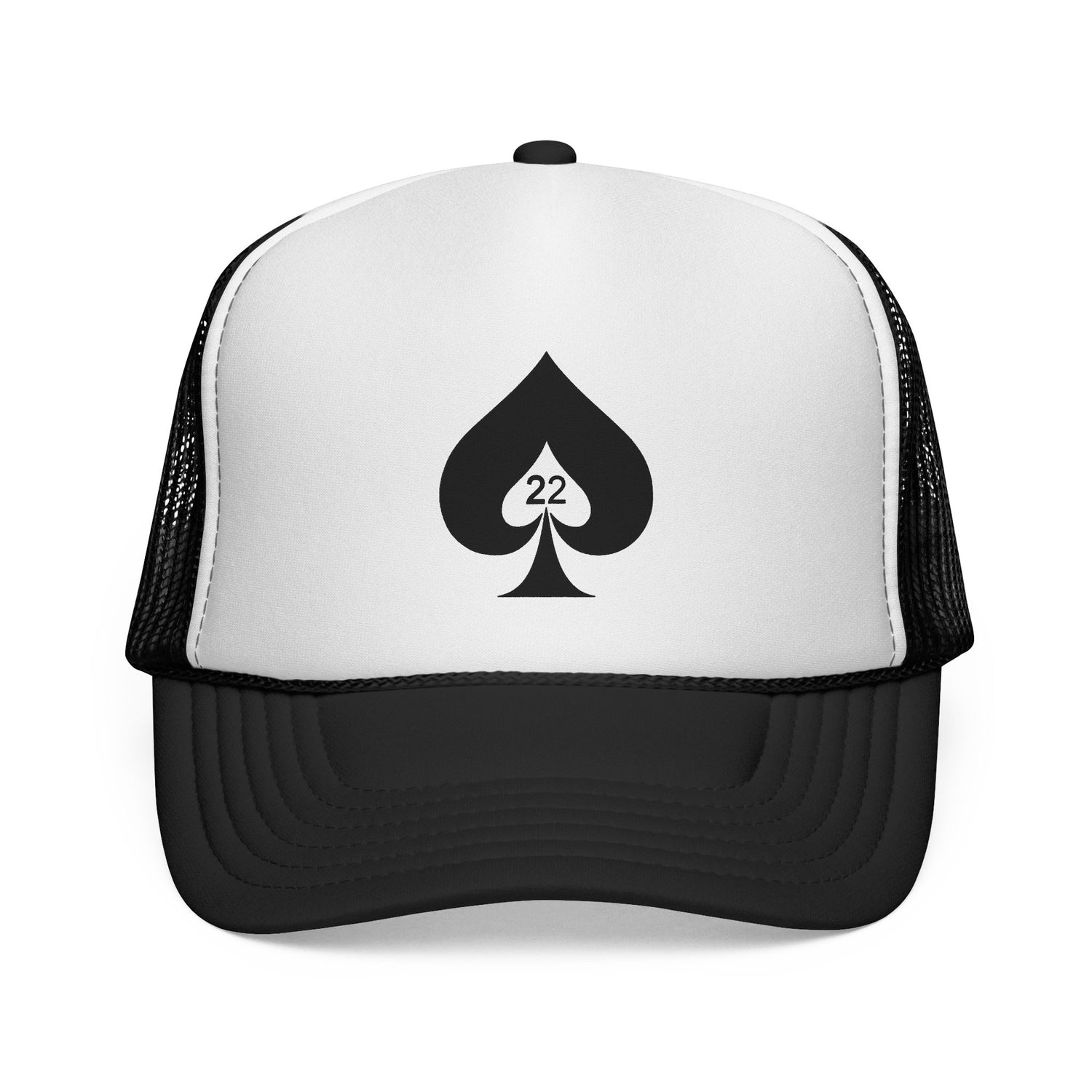 Ace of Spades Trucker Hat - Stylish Mesh Cap for Gamers, Outdoor Adventures & Festivals | Adjustable Snapback Black One size