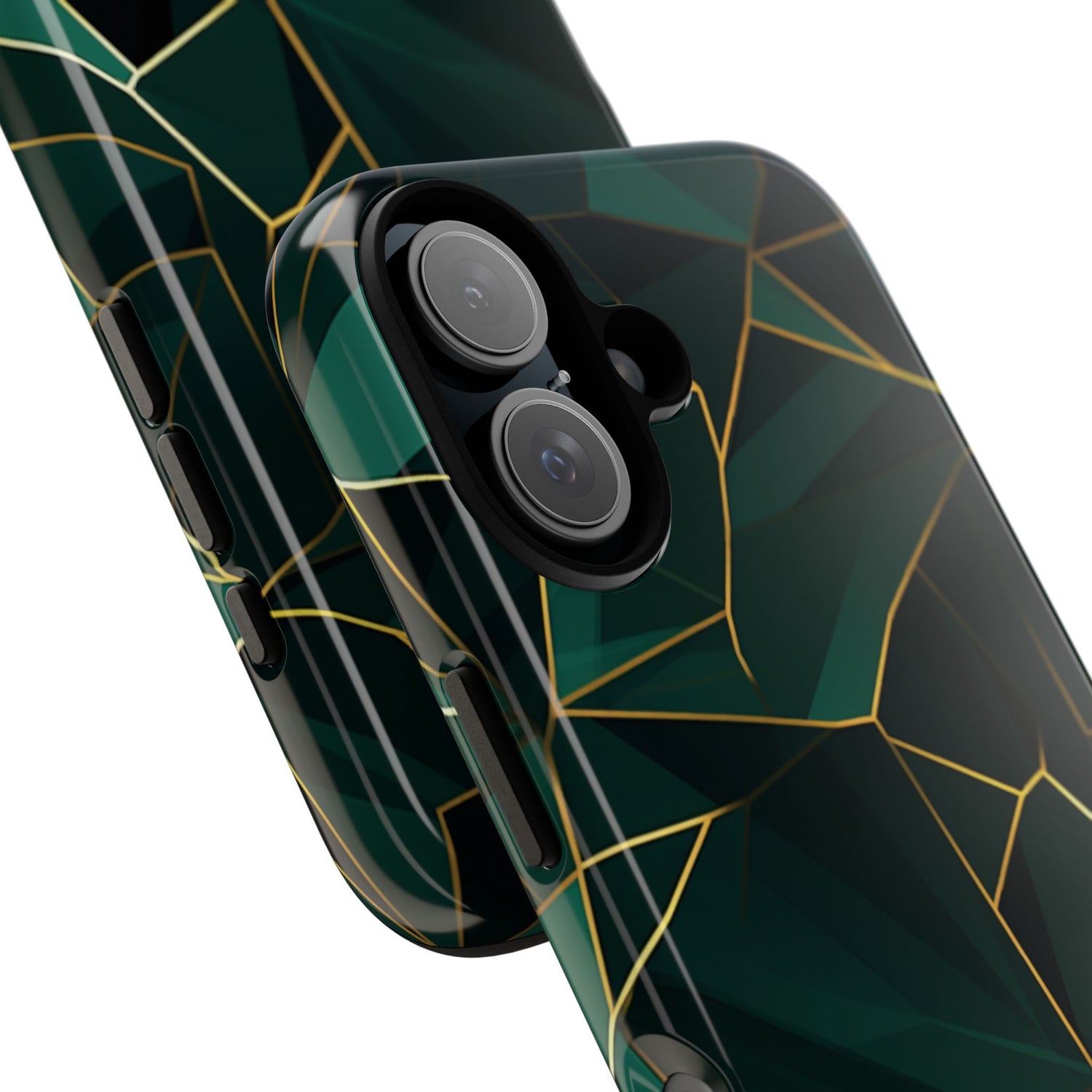 Emerald Veil - Geometric Luxe Phone Case