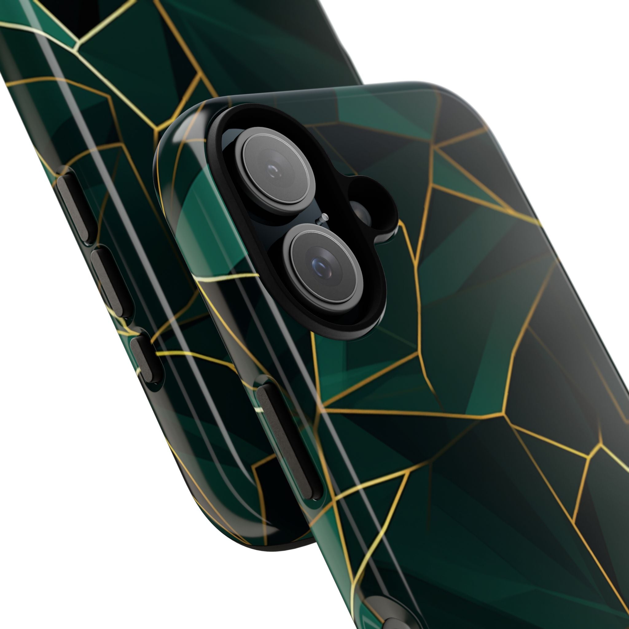 Emerald Veil - Geometric Luxe Phone Case