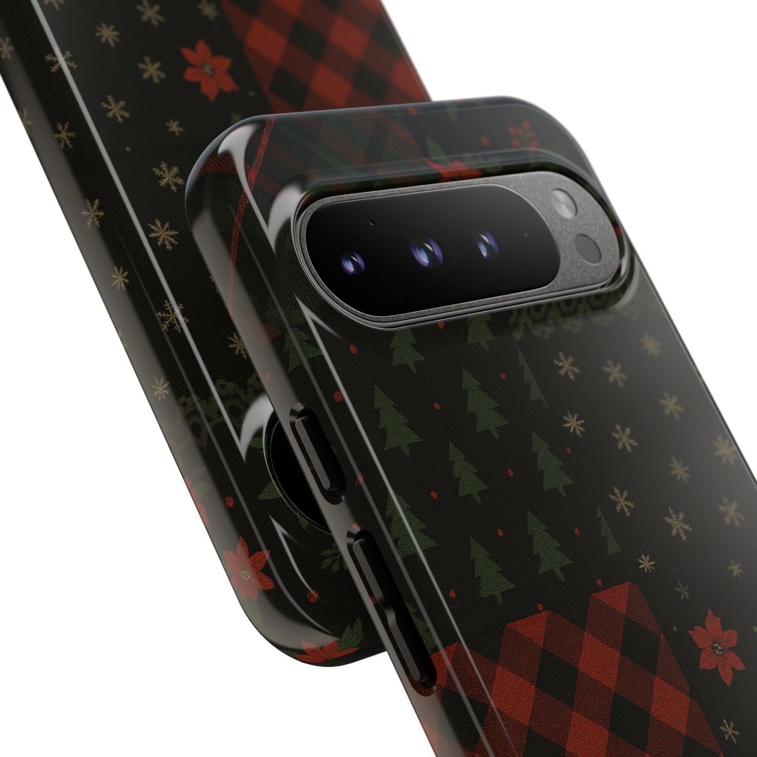 Black Festive Phone Case - Christmas Phone Cover - Tough Design