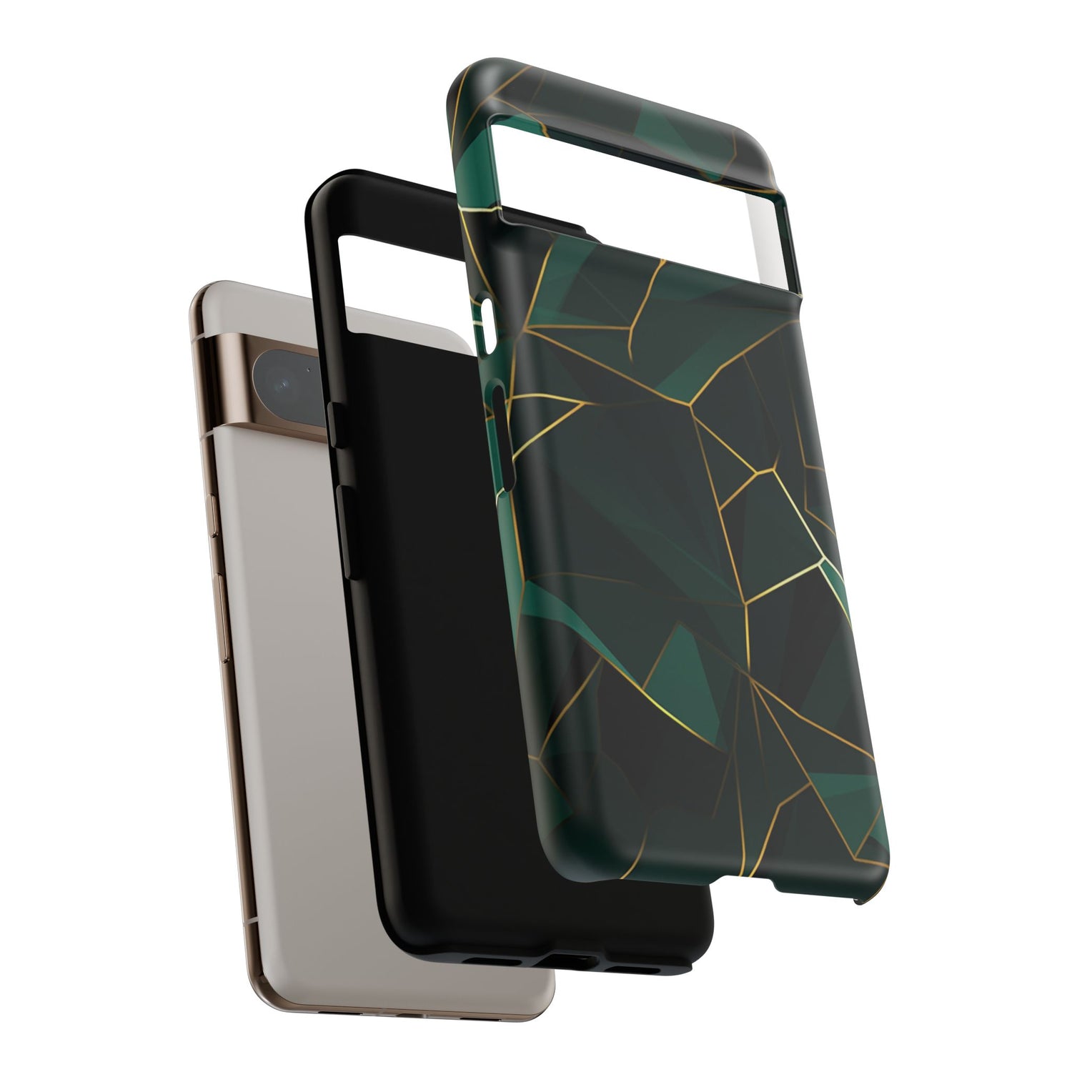 Emerald Veil - Geometric Luxe Phone Case