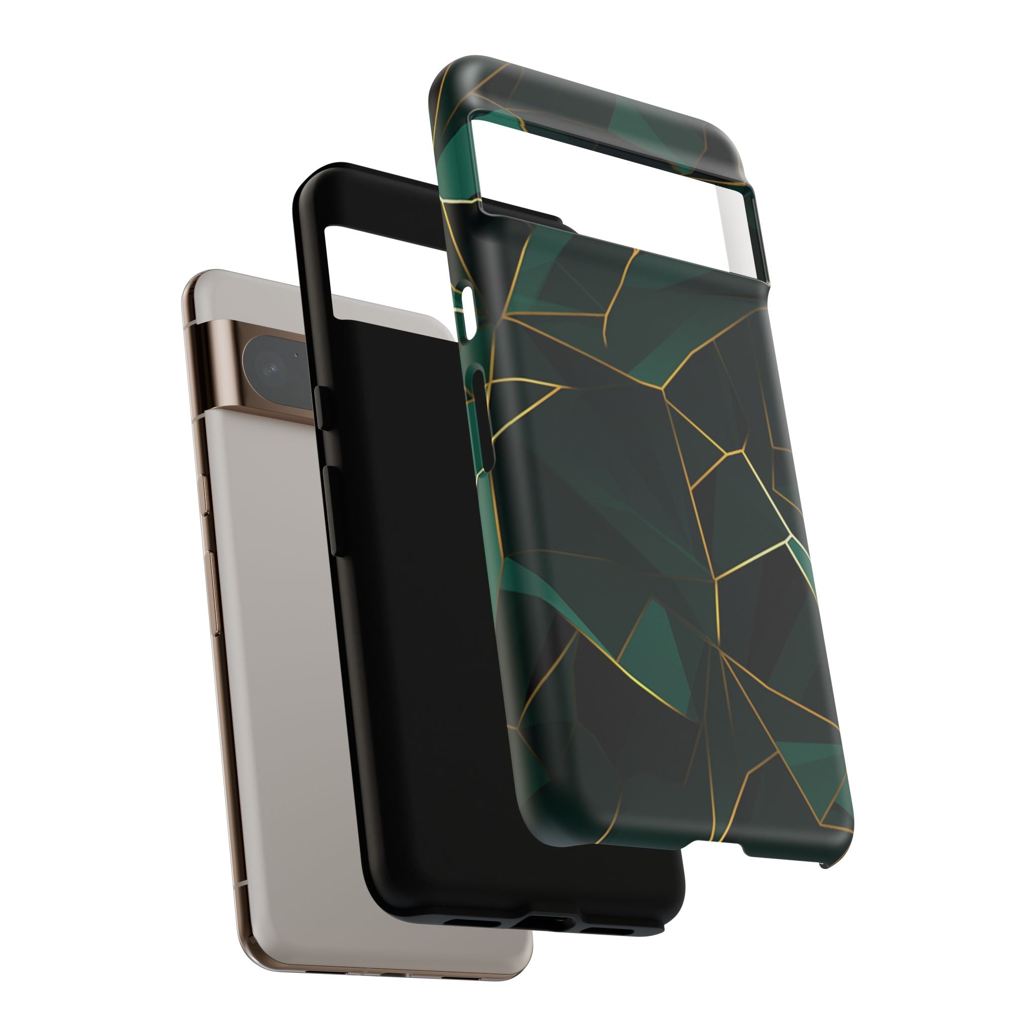 Emerald Veil - Geometric Luxe Phone Case