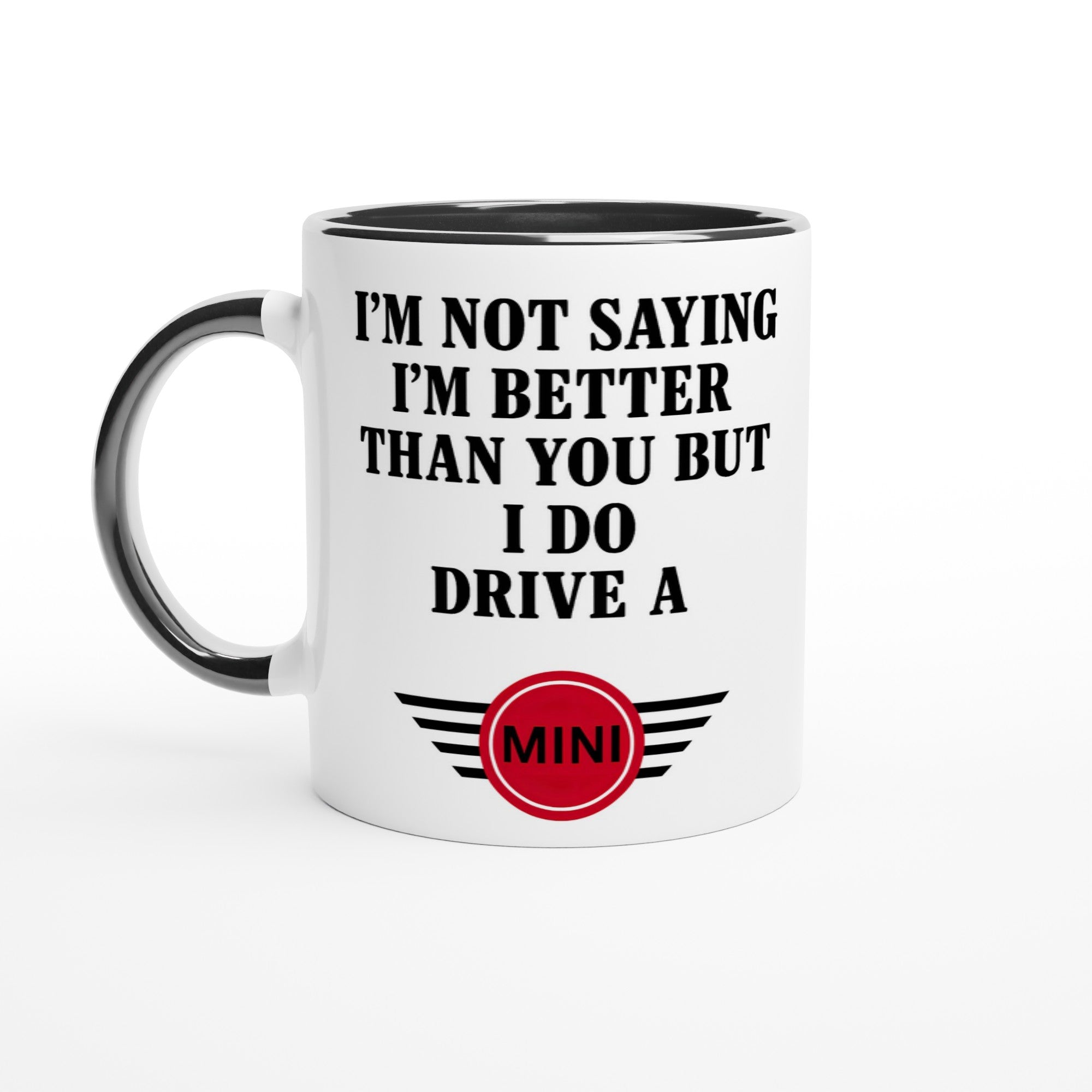 Personalized Mini Cooper Countryman Mug - Custom Car Lover Gift - 11oz Ceramic Coffee Cup Ceramic Black