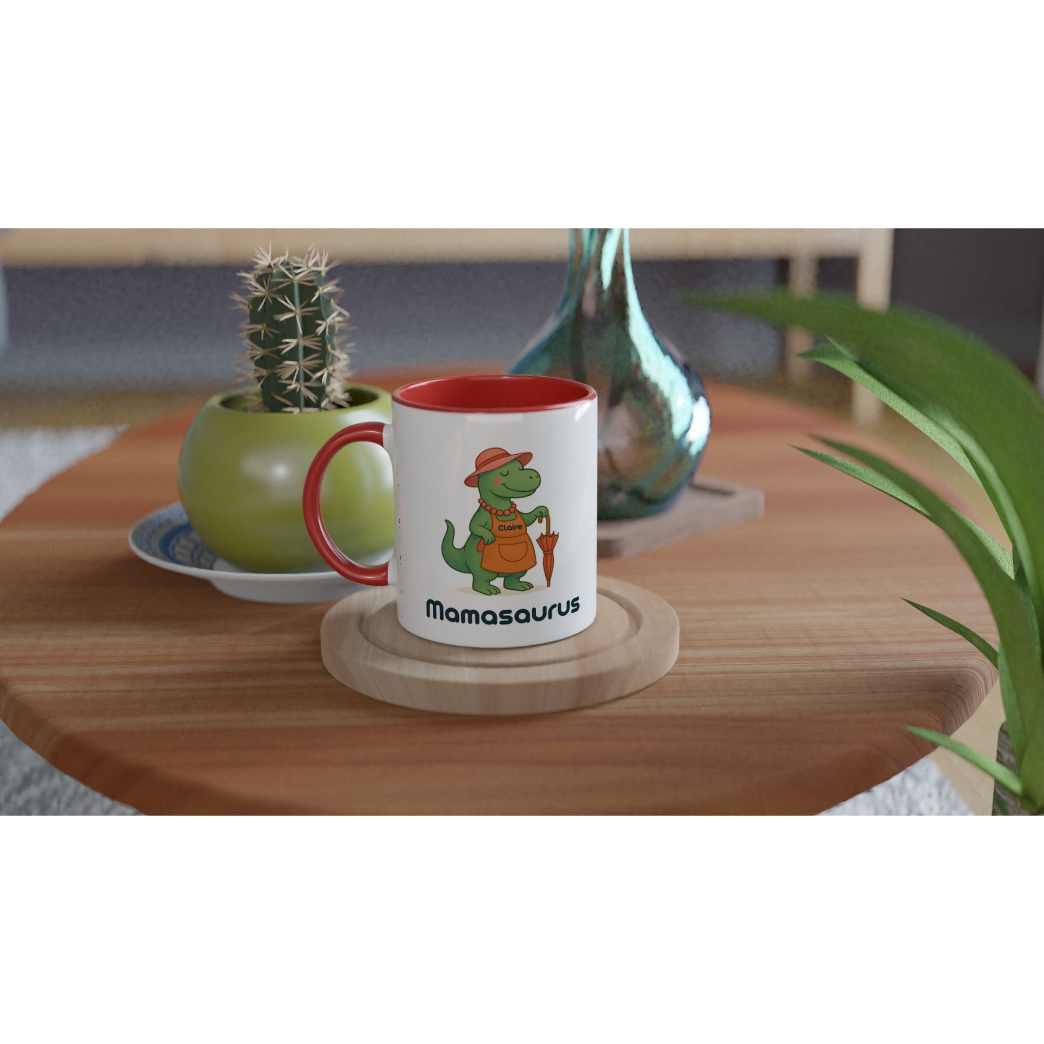 Mamasaurus Mug - Cute Dinosaur Coffee Cup - Perfect Gift for Moms