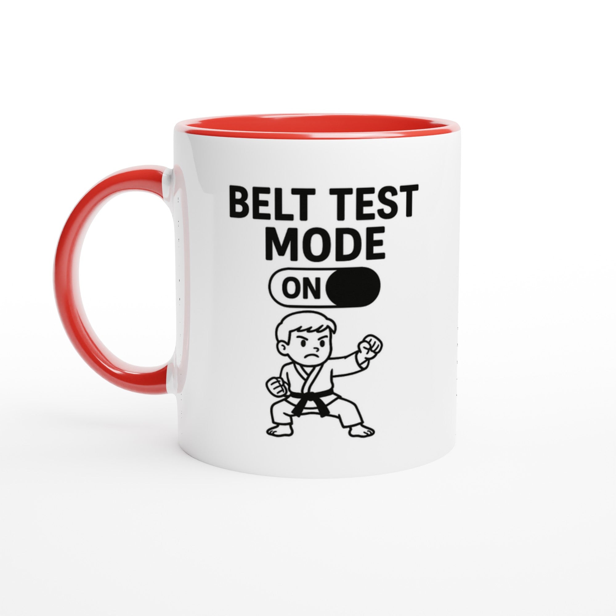 Karate Belt Test Mode On Mug - Perfect Gift for Karate Students & Practitioners Ceramic Red