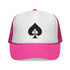 Ace of Spades Trucker Hat - Stylish Mesh Cap for Gamers, Outdoor Adventures & Festivals | Adjustable Snapback Pink One size
