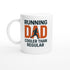 Running Dad Mug - Cooler than Regular Dad | 11oz Gift for Marathon Runners Ceramic White