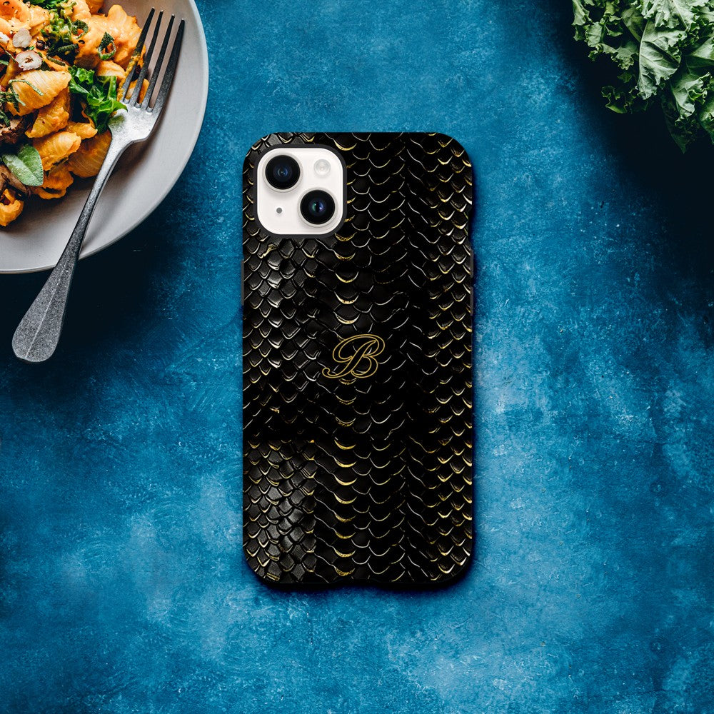 Luxury Dragon Scale Phone Case - iPhone 16, 15 Pro, Samsung S23 | Golden 3D Design iPhone 14 Plus