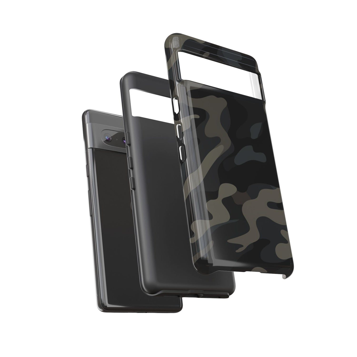 Black Camouflage Phone Case for iPhone, Samsung and Google Pixel