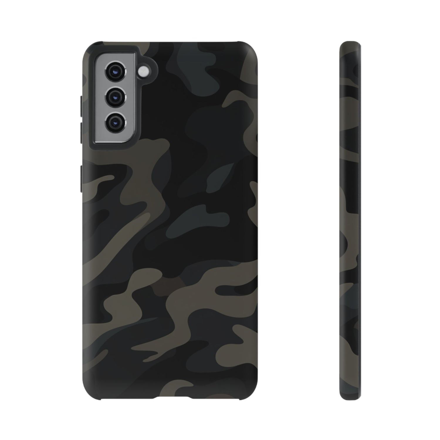 Black Camouflage Phone Case for iPhone, Samsung and Google Pixel Samsung Galaxy S21 Plus Matte