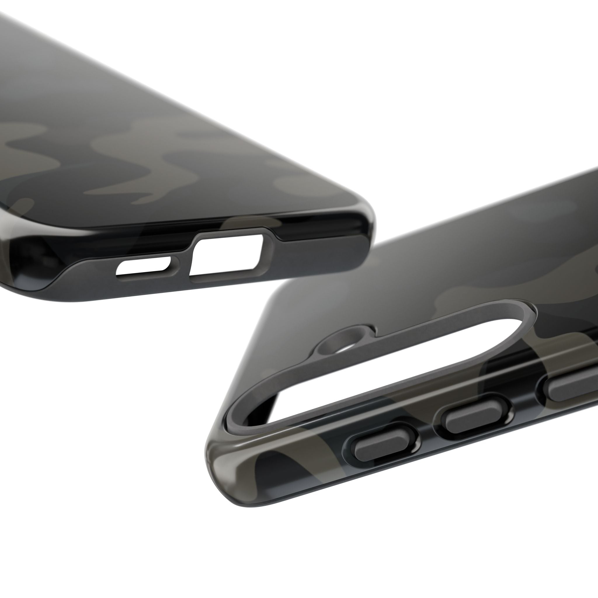 Black Camouflage Phone Case for iPhone, Samsung and Google Pixel