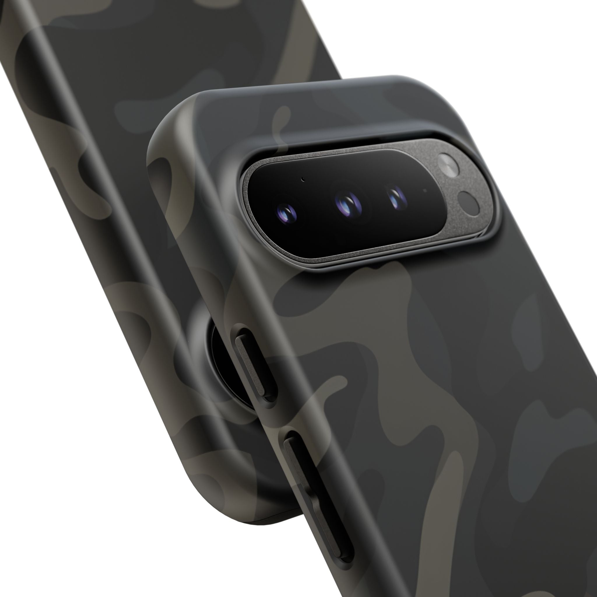 Black Camouflage Phone Case for iPhone, Samsung and Google Pixel