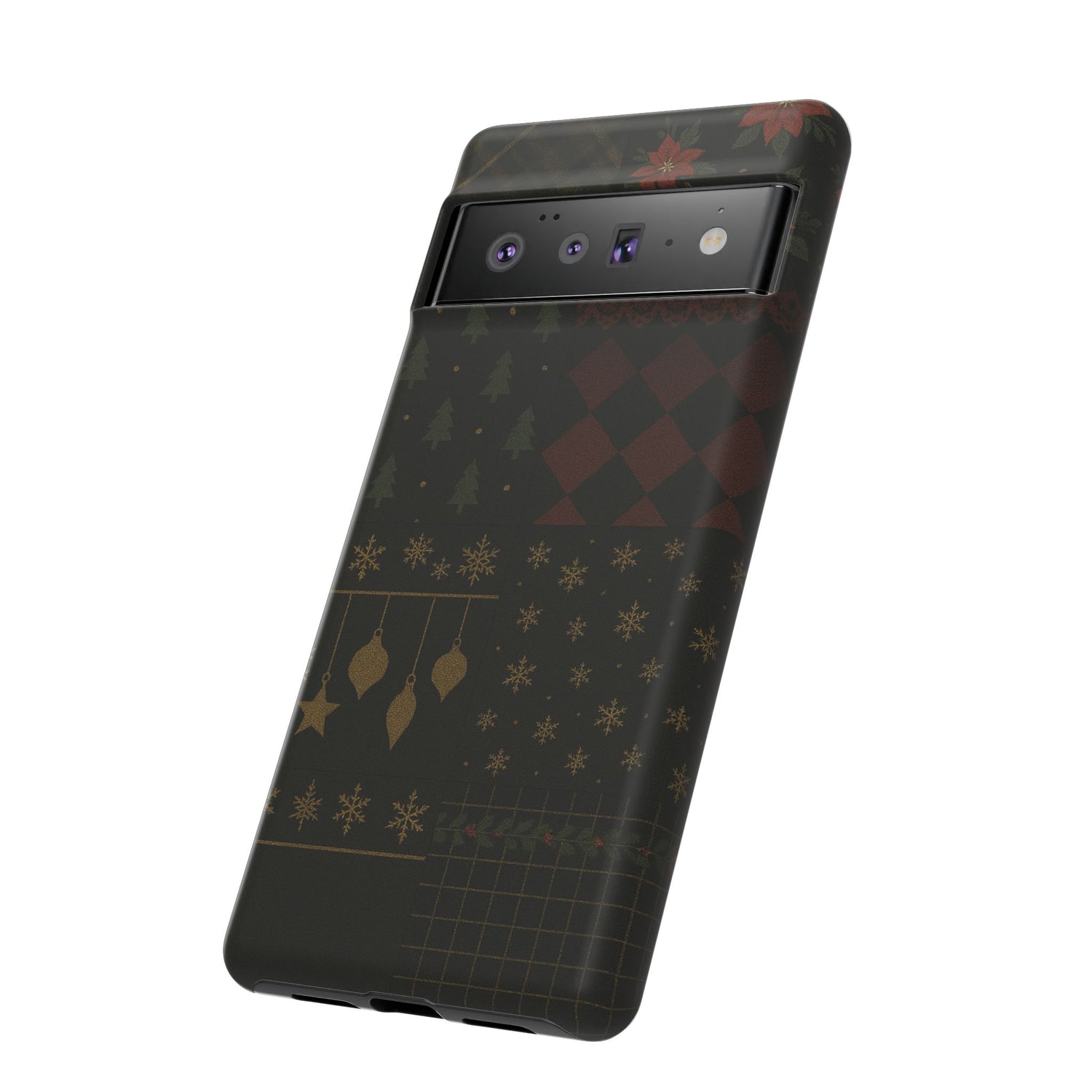 Black Luxury Phone Case for Christmas Festive Season - Tough design
