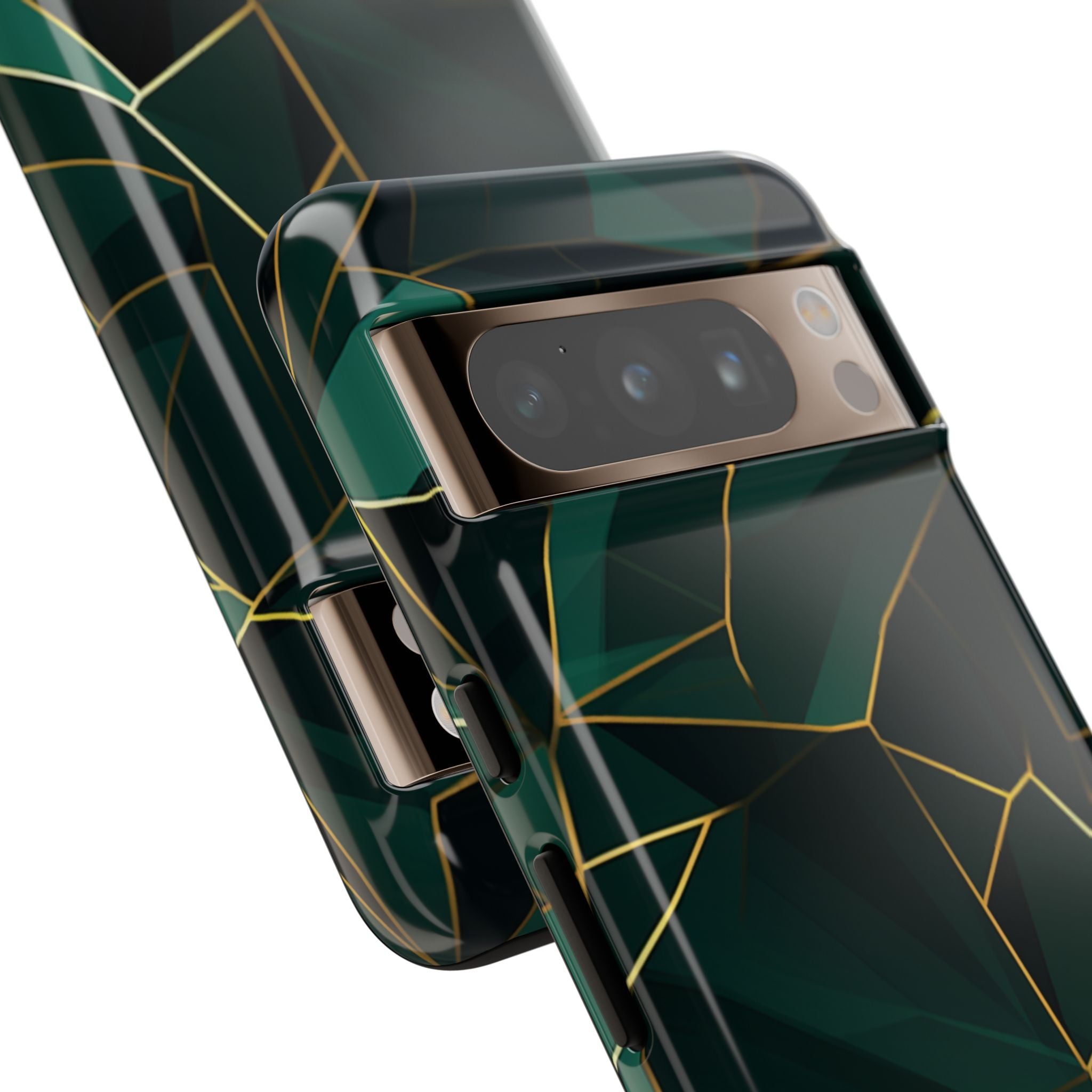 Emerald Veil - Geometric Luxe Phone Case