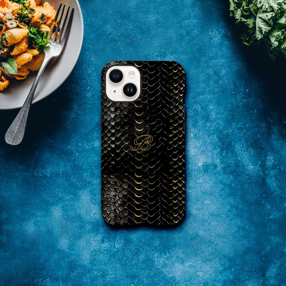 Luxury Dragon Scale Phone Case - iPhone 16, 15 Pro, Samsung S23 | Golden 3D Design iPhone 14