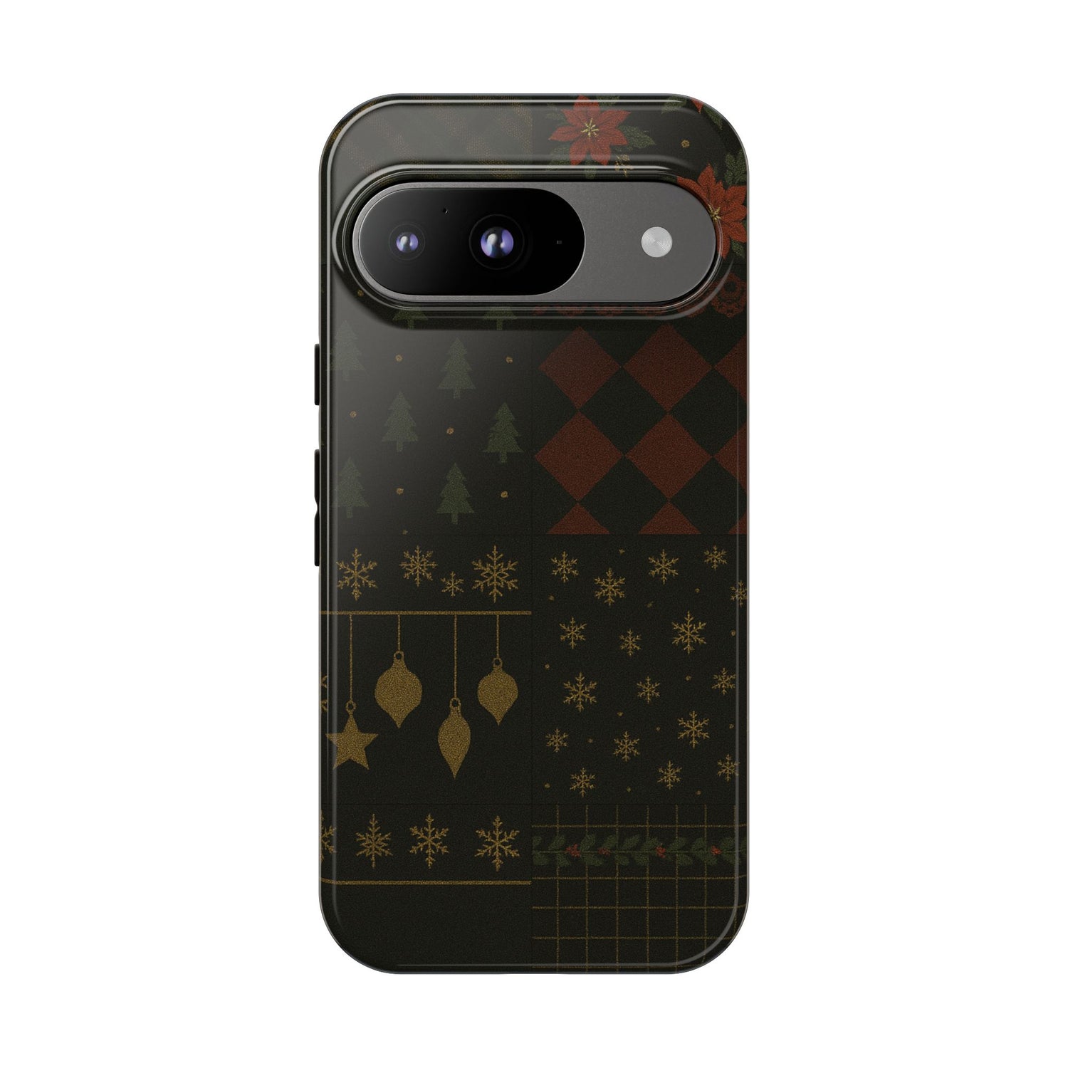 Black Luxury Phone Case for Christmas Festive Season - Tough design Google Pixel 9 Glossy