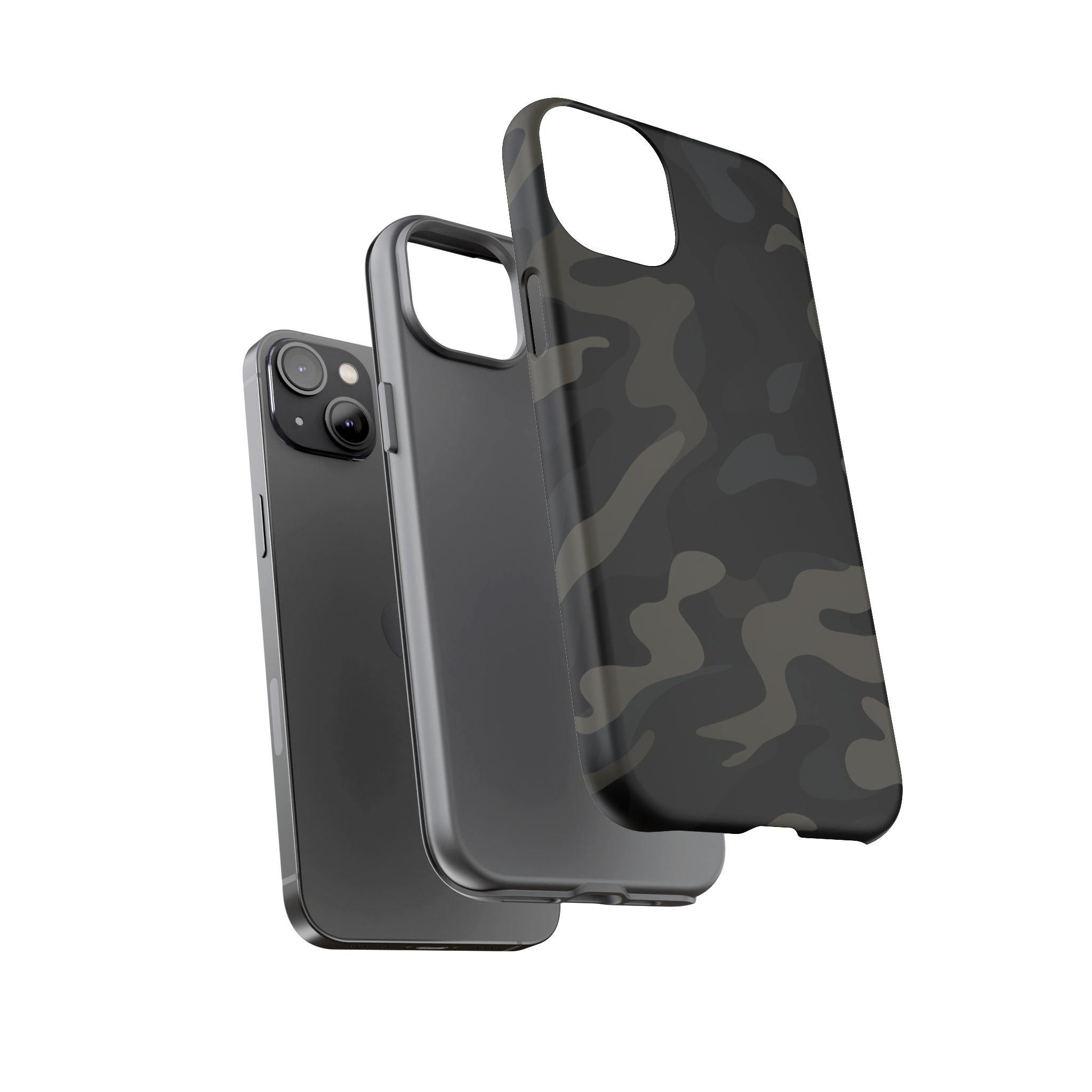 Black Camouflage Phone Case for iPhone, Samsung and Google Pixel