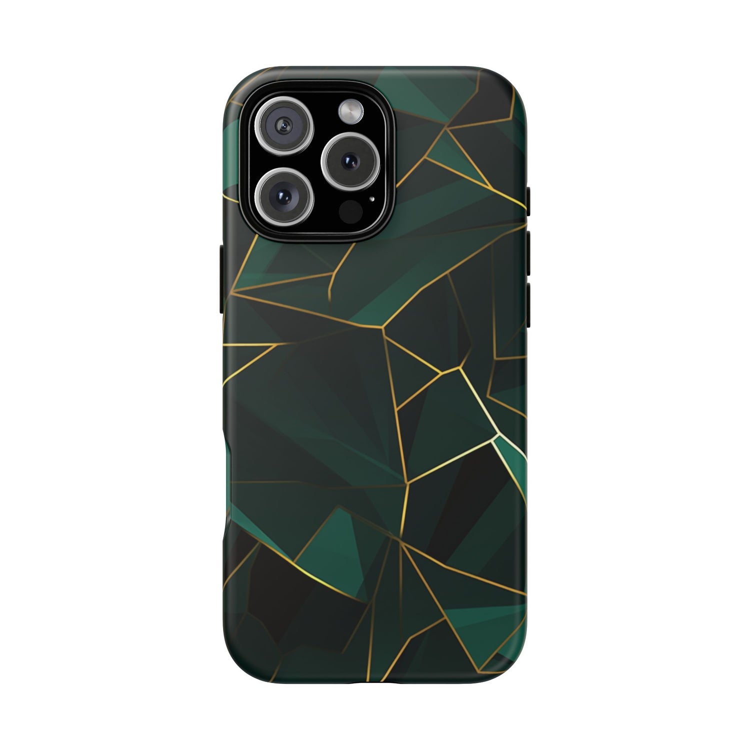 Emerald Veil - Geometric Luxe Phone Case iPhone 16 Pro Max Matte